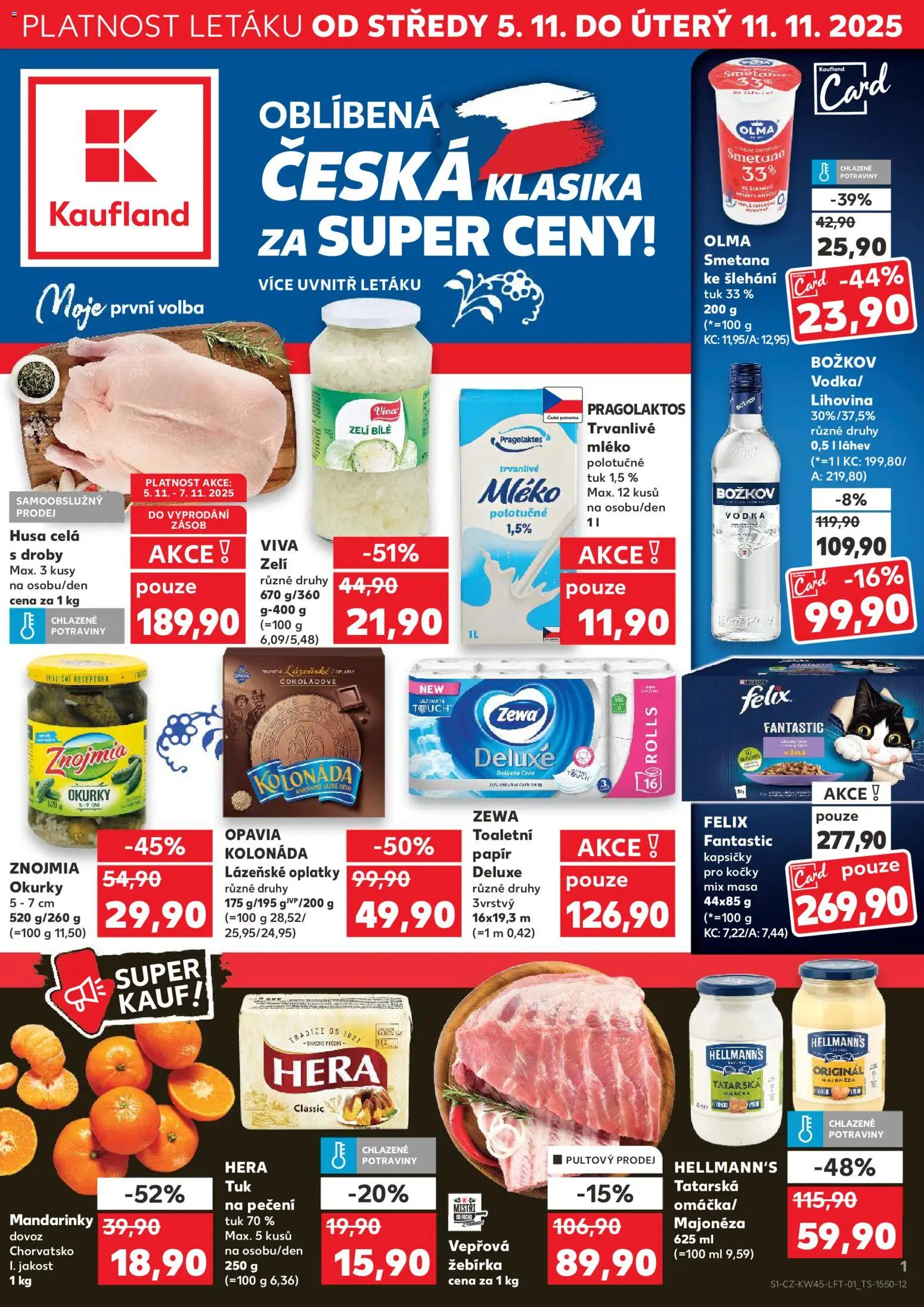 Kaufland leták - strana 1- platný od 05.11.2025