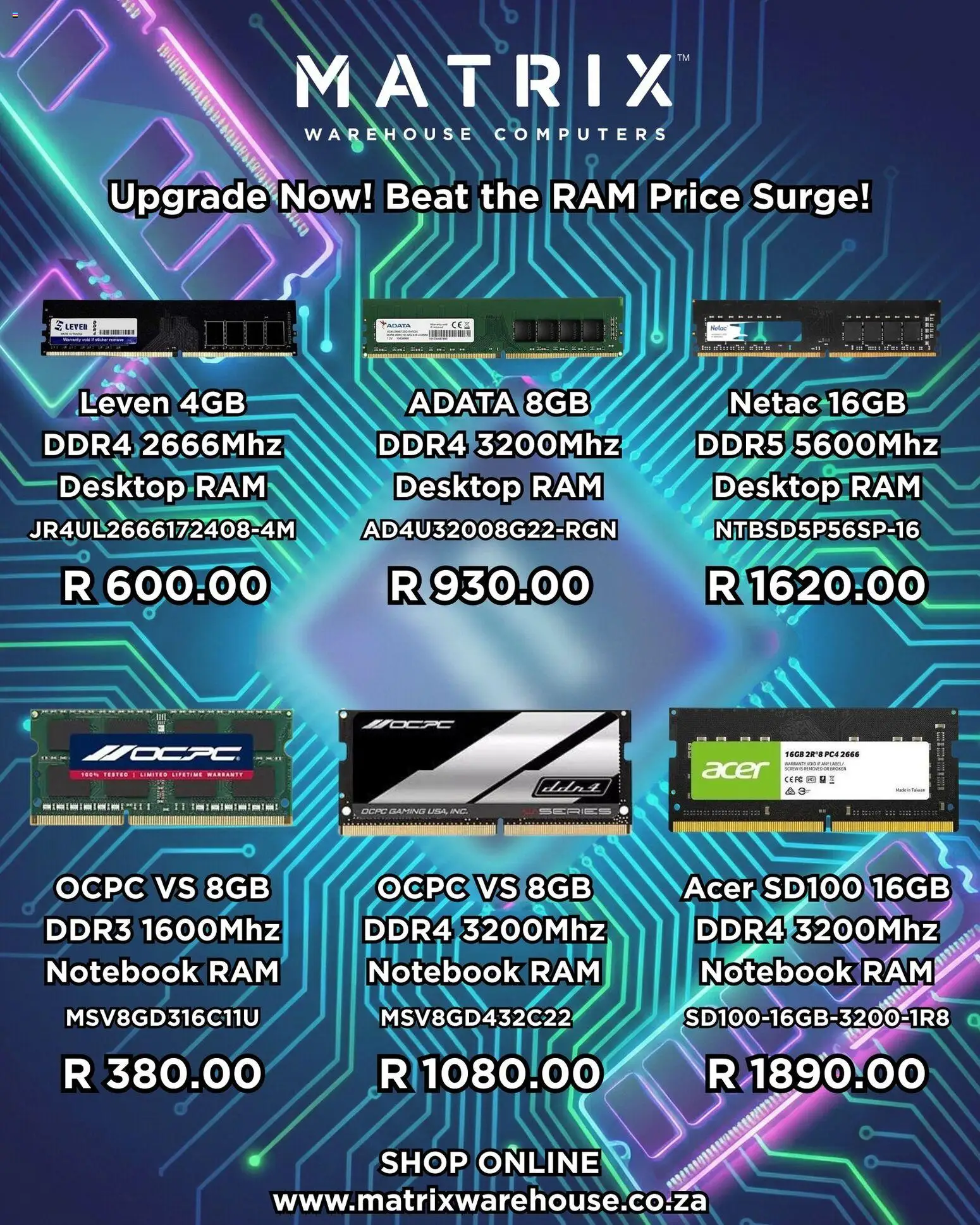 Matrix Warehouse Beat the RAM Price Surge! - page 1- valid from 12/12/2025