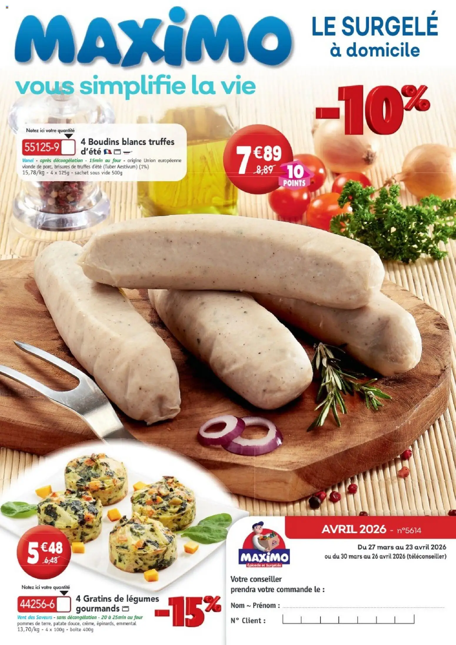 Maximo catalogue - page 1 - valable à partir du 27/03/2026