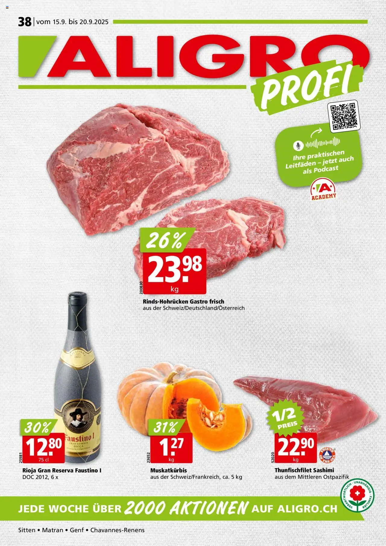 Aligro Aktionen - Seite 1- gültig ab 15.09.2025