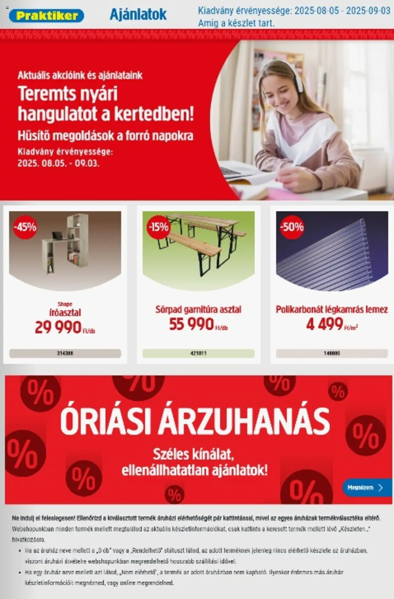 Praktiker Akciós újság - 1oldal - érvényes 2025.08.05.-tól