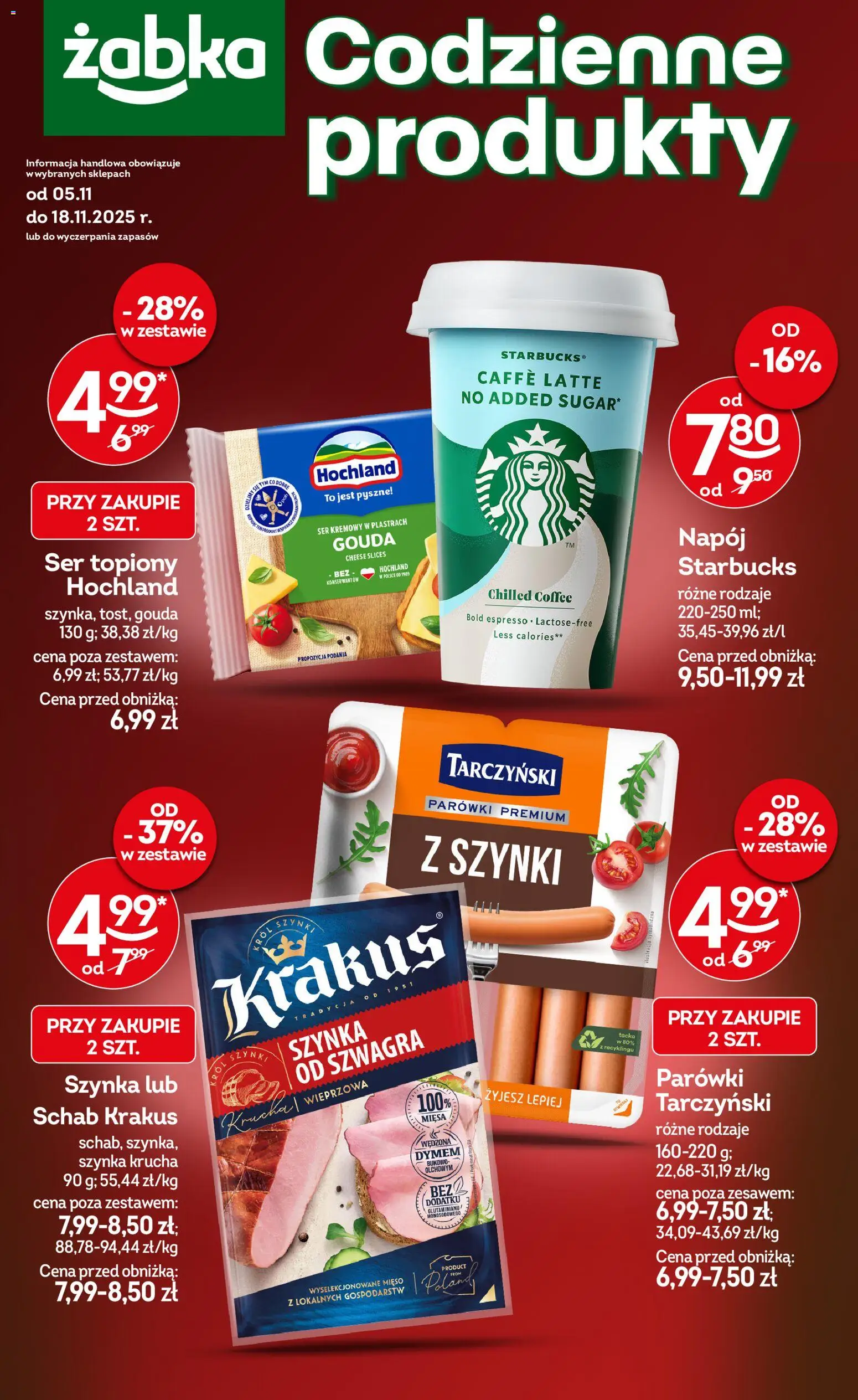 Żabka Gazetka - Codzienne produkty - strona 1- ważny od 05.11.2025