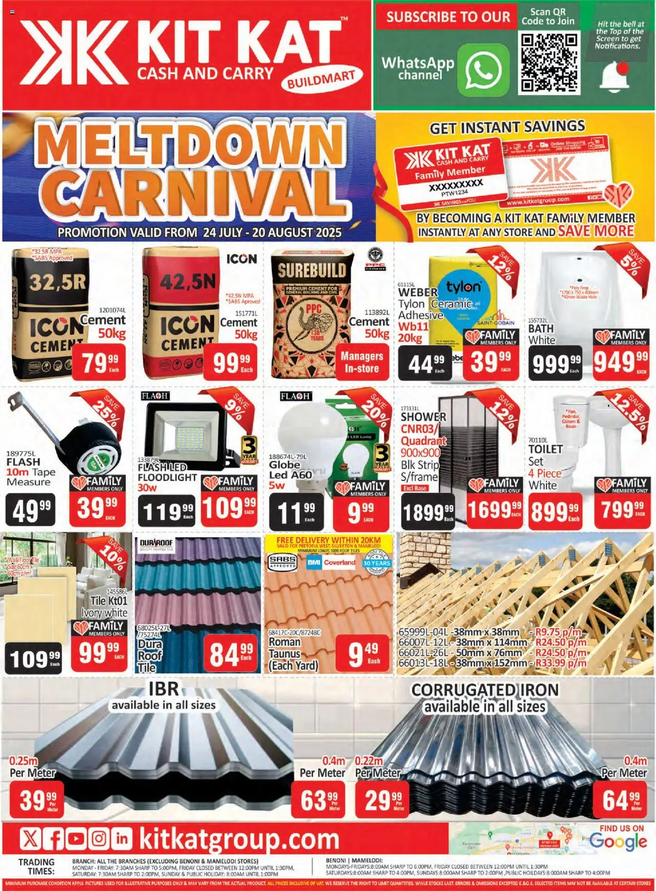 KIT KAT Cash & Carry Buildmart - Meltdown Carnival Leaflet - page 1- valid from 24/07/2025