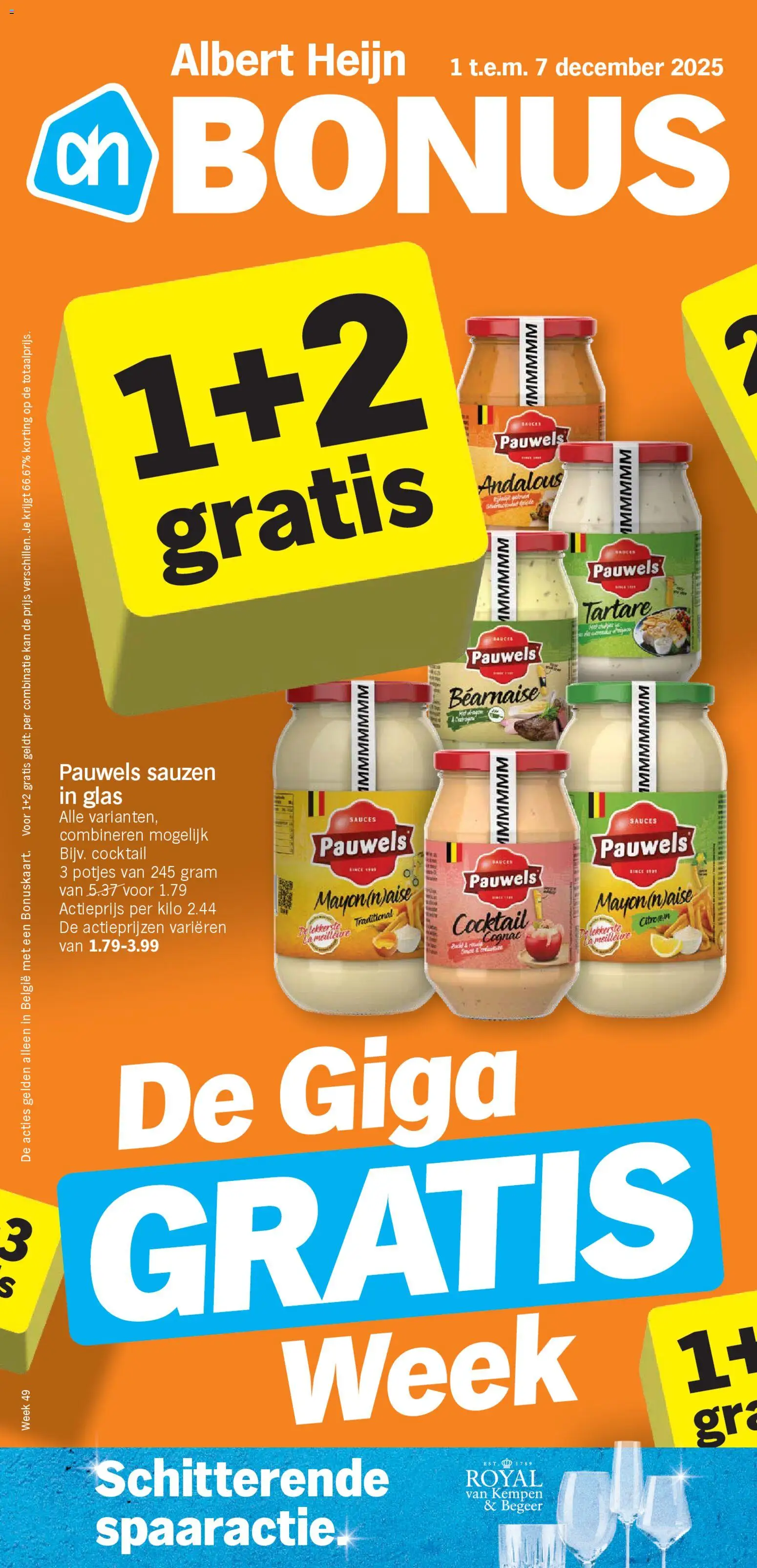 Albert Heijn folder week  / de la semaine 49 - pagina 1- geldig vanaf 01/12/2025