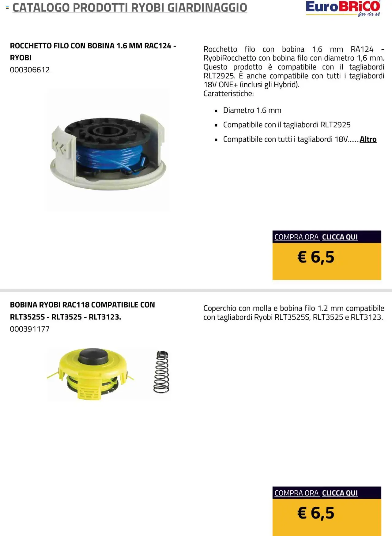 Eurobrico Prodotti Ryobi Giardinaggio catalogo - pagina 2 - valido dal 23/07/2025