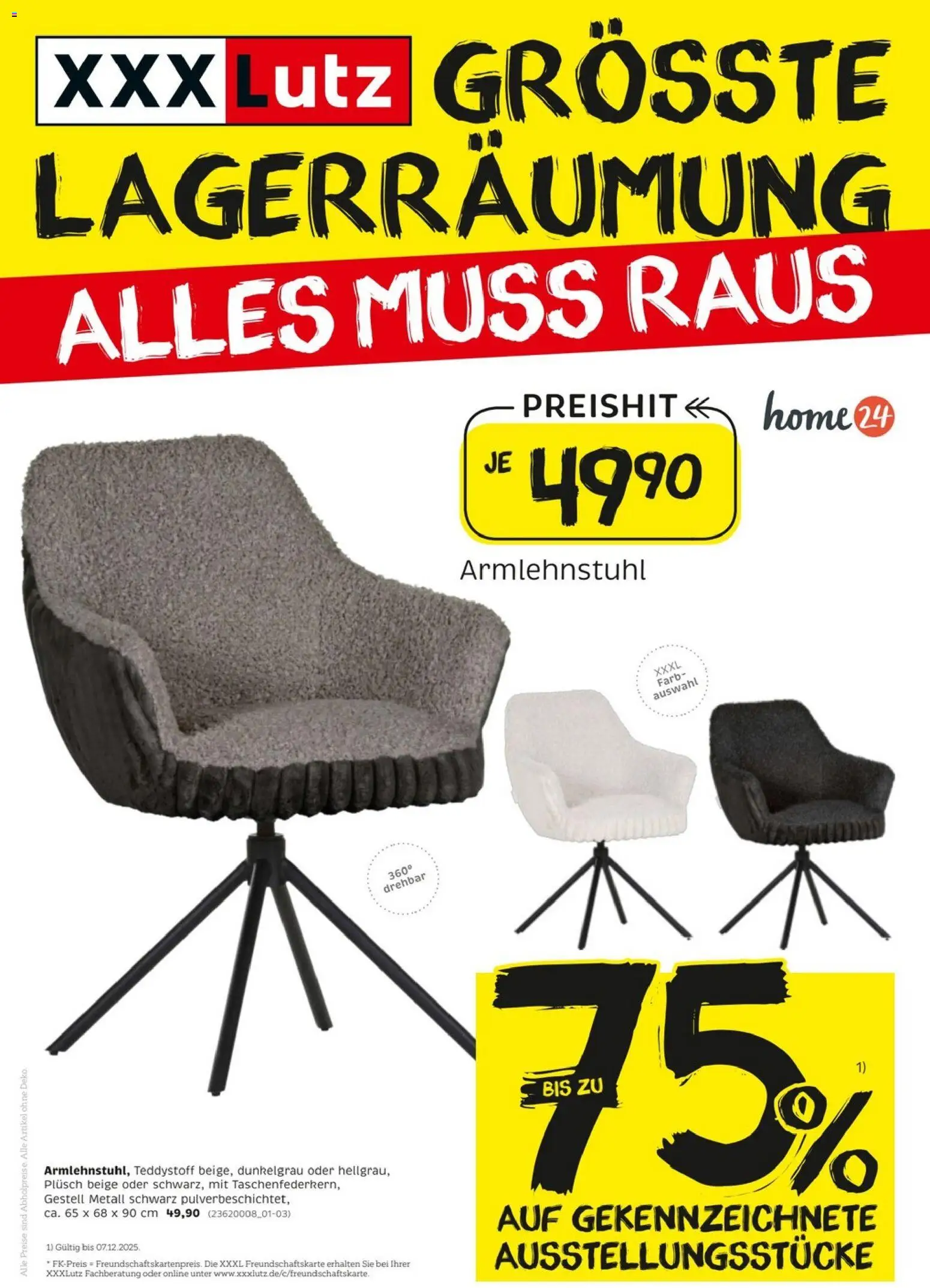 XXXL Lutz - Größte Lagerräumungsverkauf - Seite 1 - gültig ab 23.11.2025