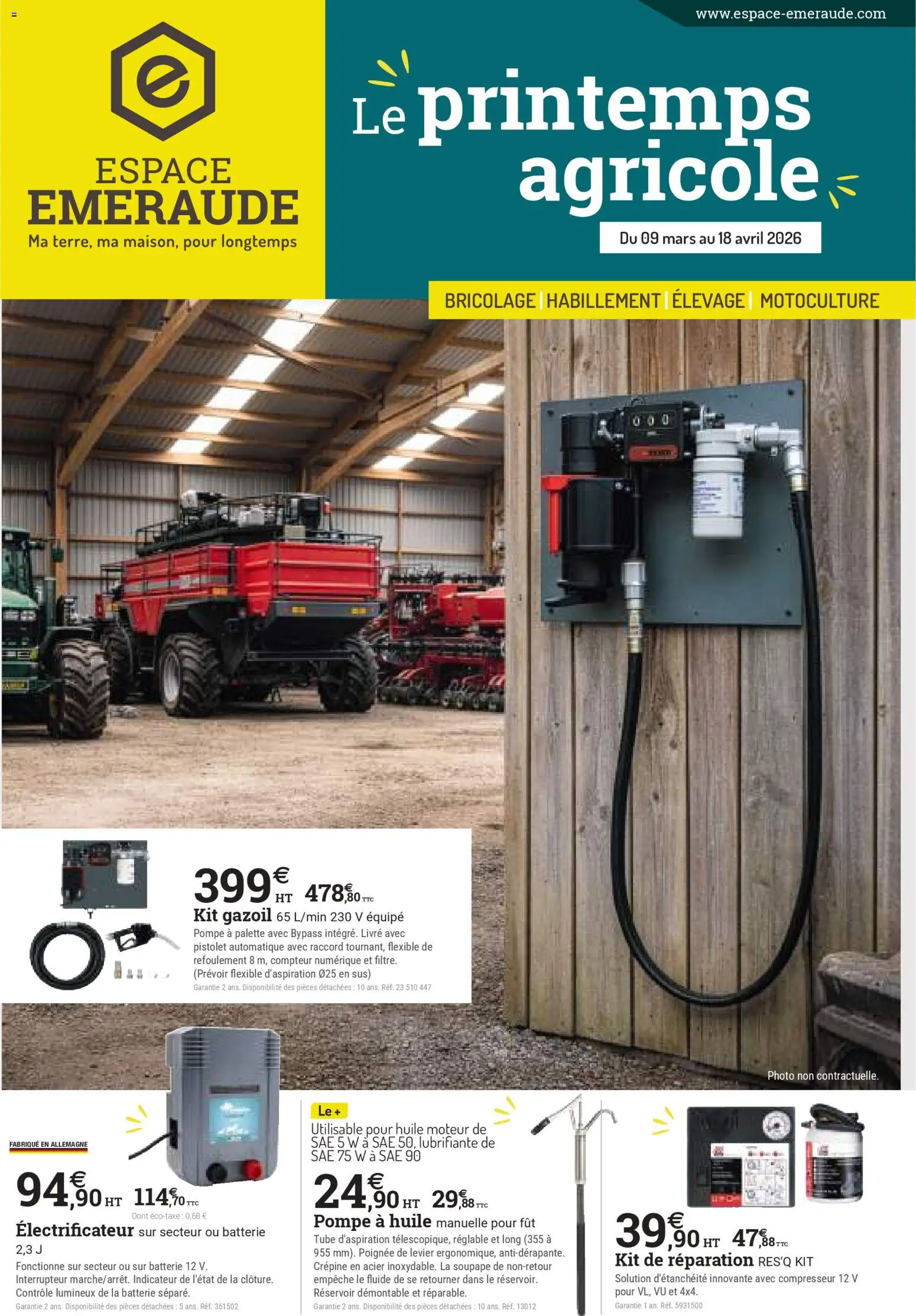 Espace Emeraude catalogue - page 1 - valable à partir du 09/03/2026