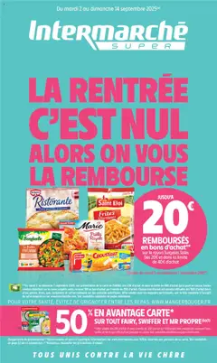 Aperçu Intermarché Catalogue Découvrez nos offres spéciales rentrée | Super valable à partir du 02/09/2025