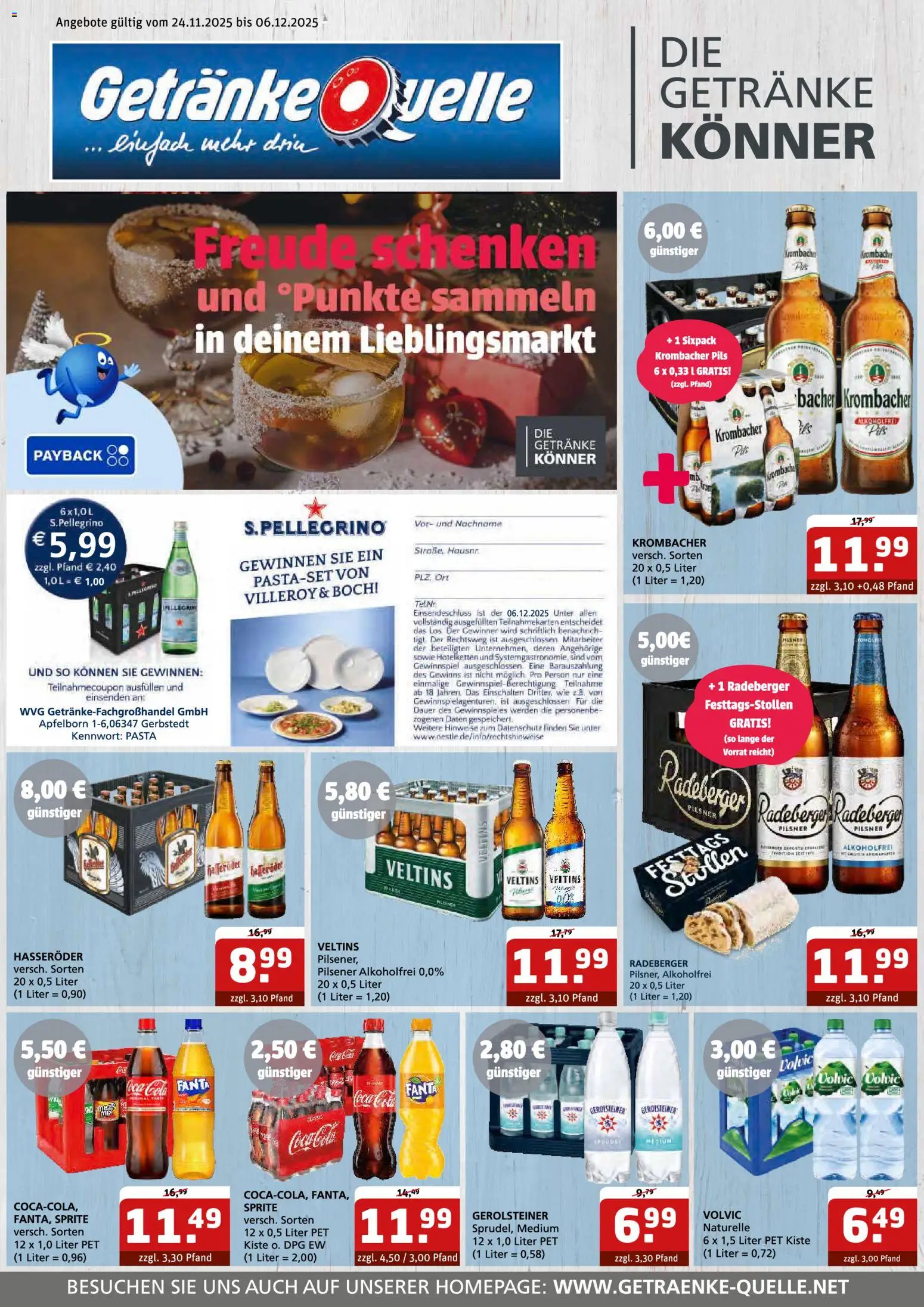 Getränke Quelle Prospekt - Seite 1 - gültig ab 24.11.2025