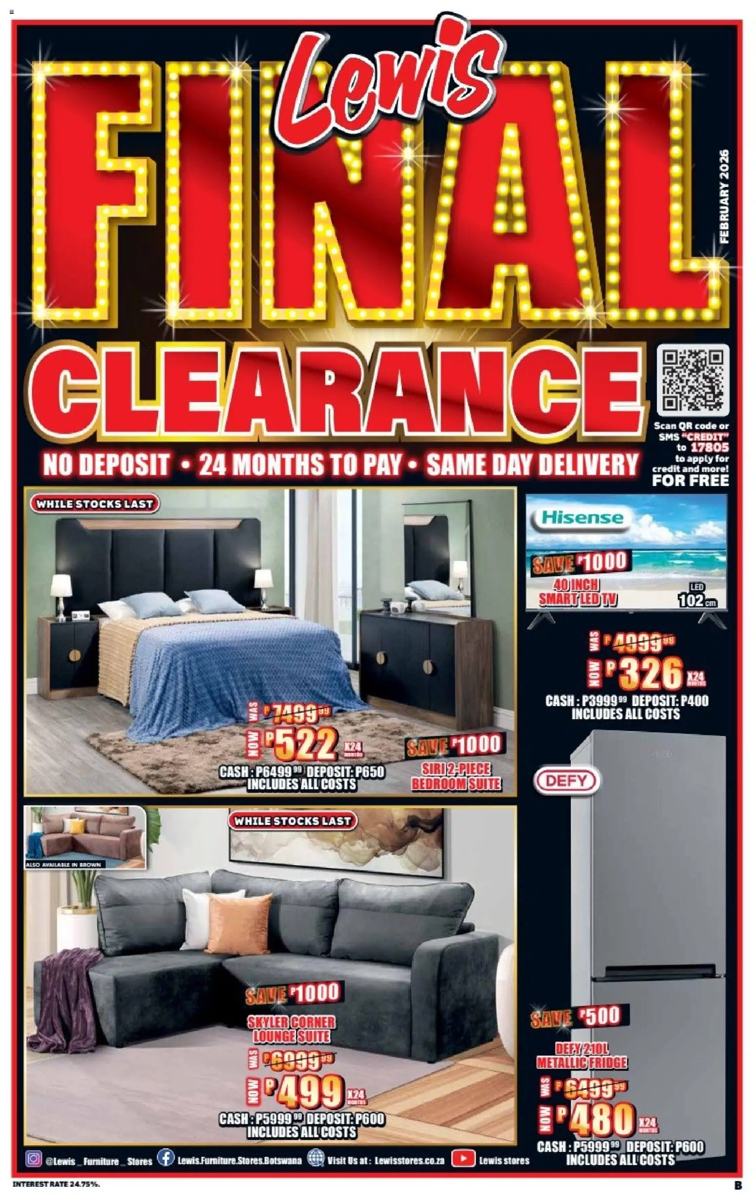 Lewis Stores - Botswana Clearance Specials - page 1- valid from 23/02/2026