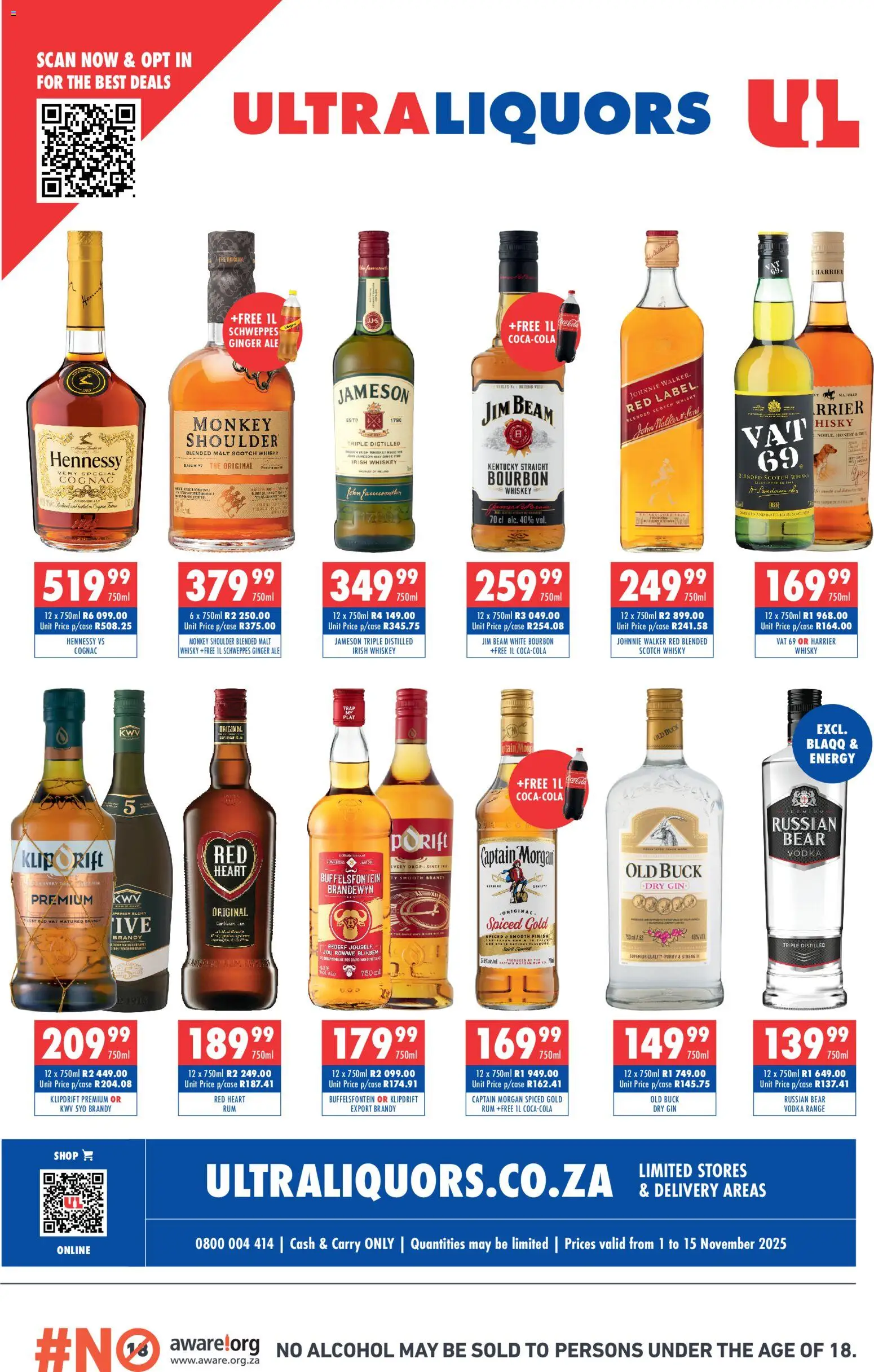 Ultra Liquors Specials - page 1- valid from 01/11/2025