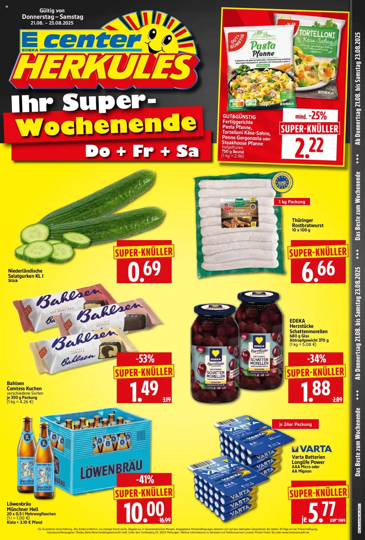 HERKULES Sonderbeilage - Seite 1 - gültig ab 21.08.2025