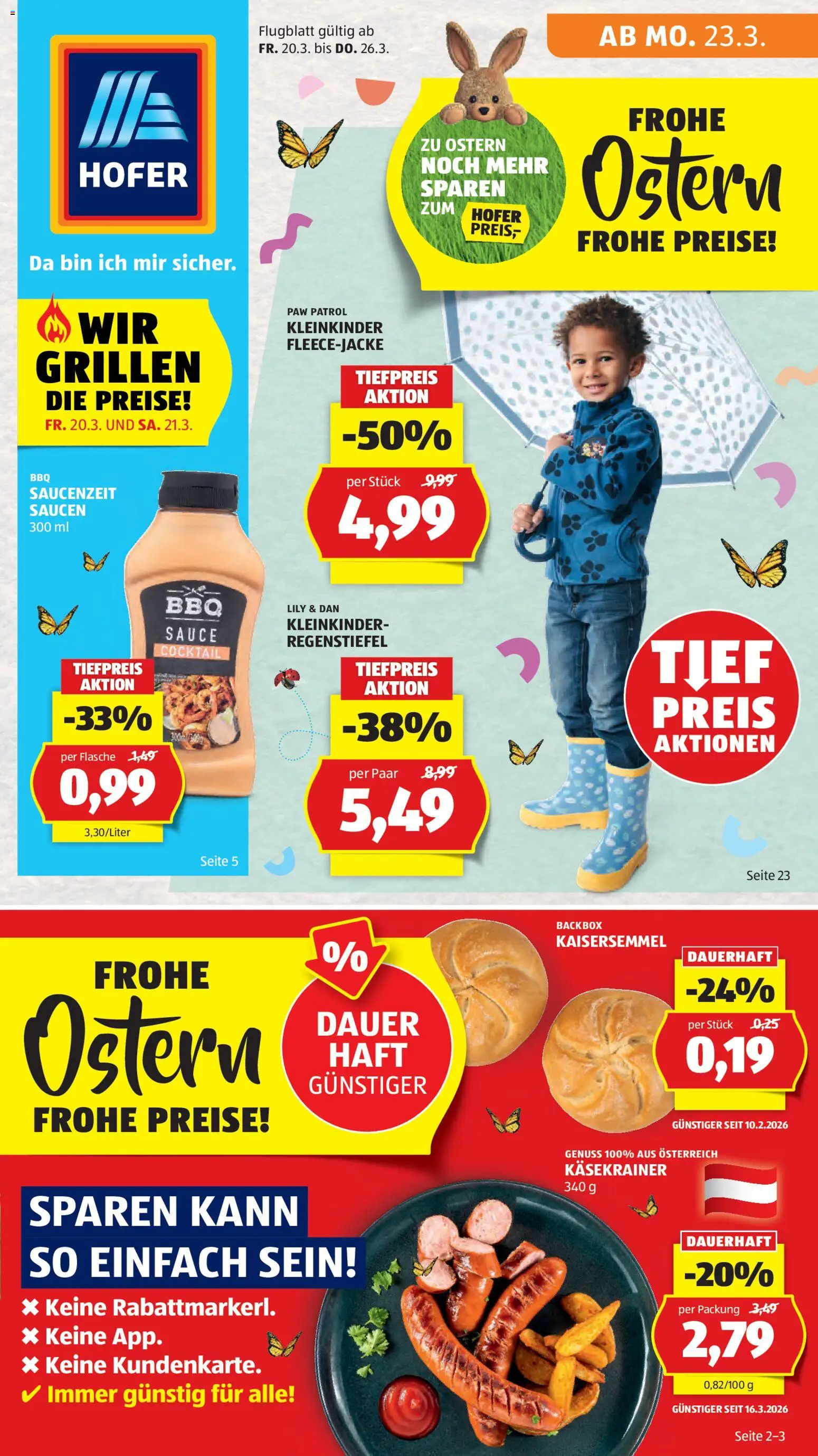 Hofer AT akciós újság - 1oldal - érvényes 2026.03.20.-tól