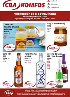 CBA Komfos leták platný od 08.12.2025