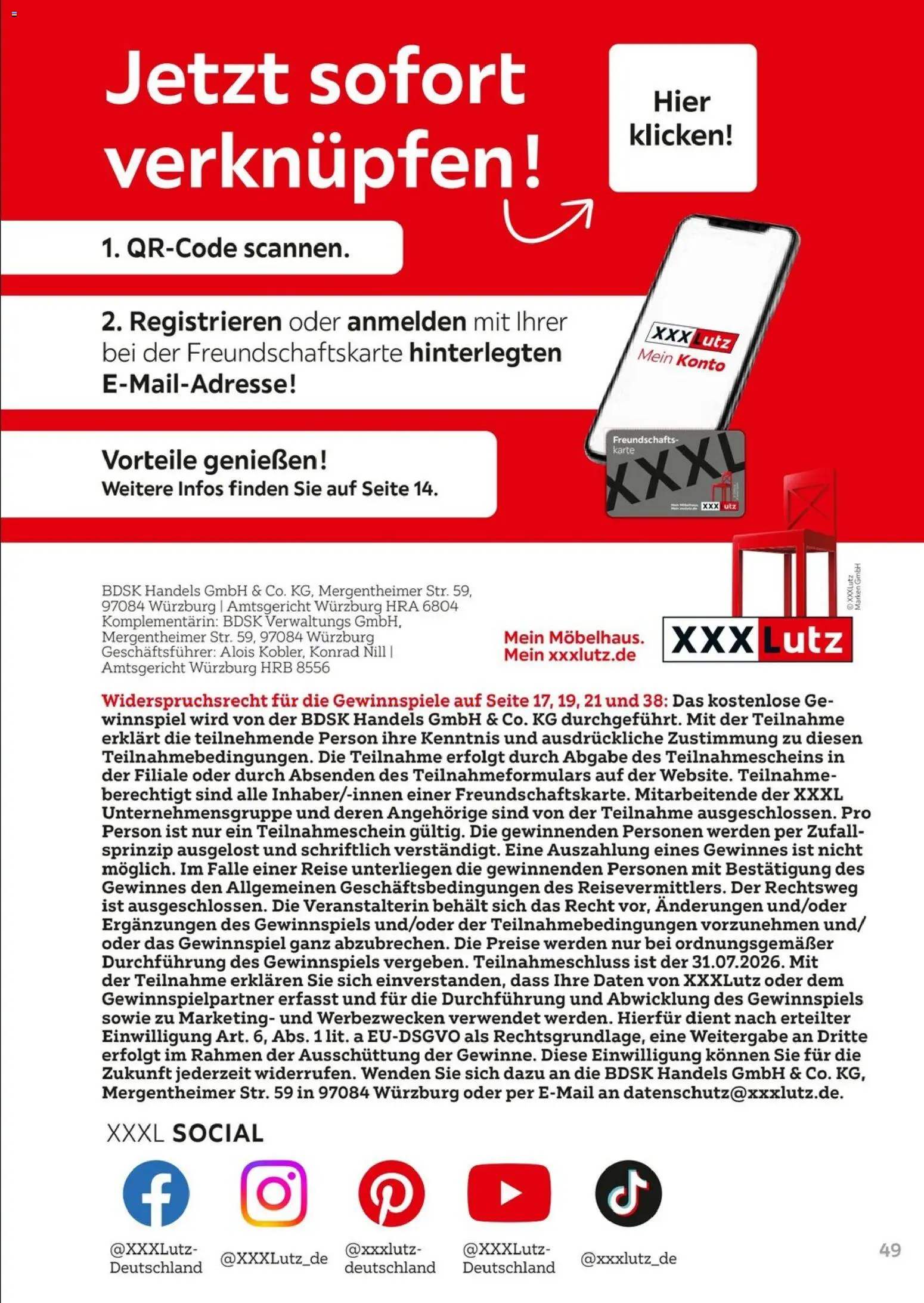 XXXL Lutz  Freundschaftskartenjournal - Seite 49 - gültig ab 01.02.2026