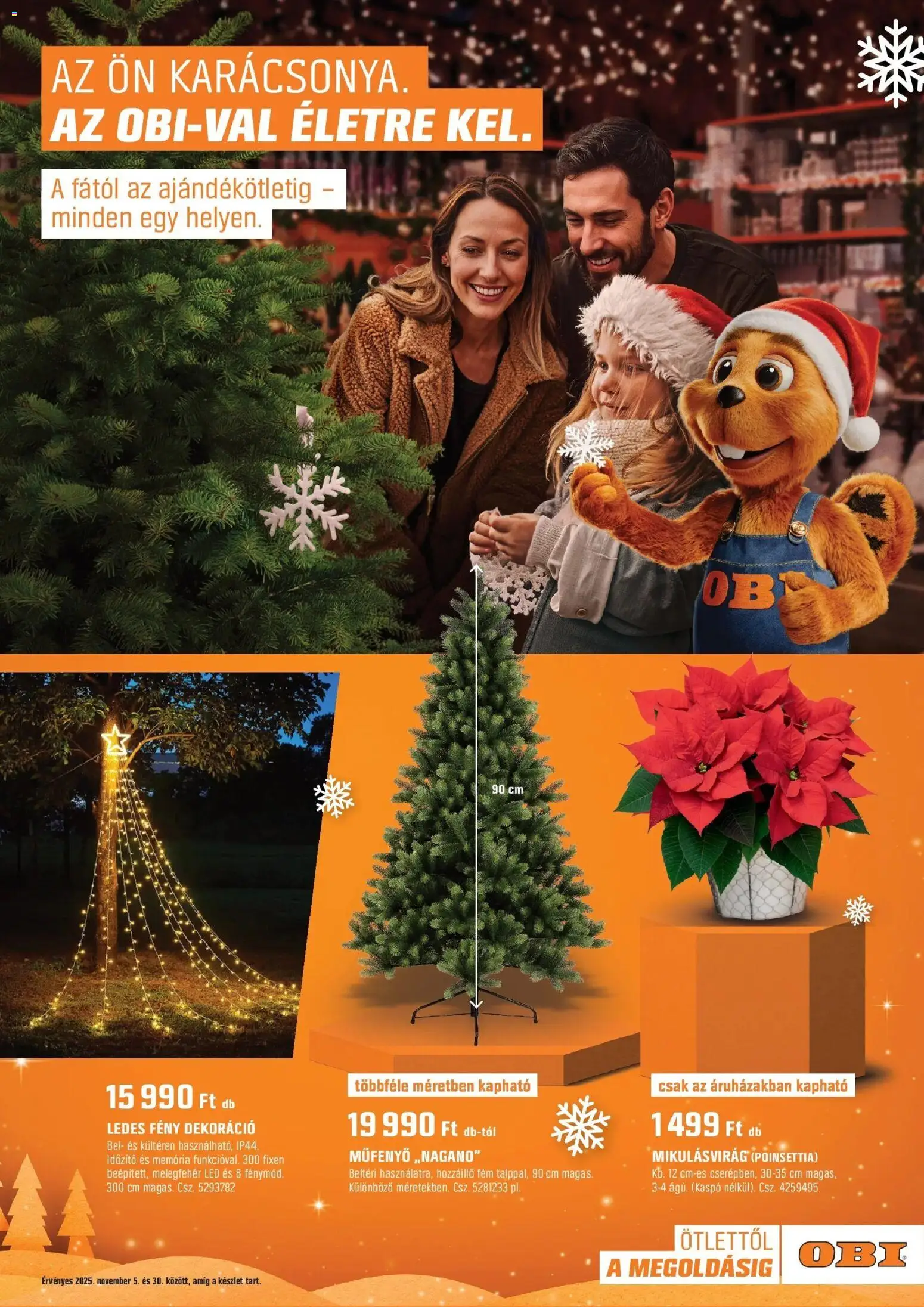 OBI Akciós újság - 1oldal - érvényes 2025.11.05.-tól