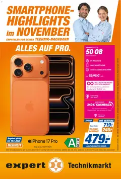 Vorschau Expert Smarthphone Highlights im November gültig ab 01.11.2025