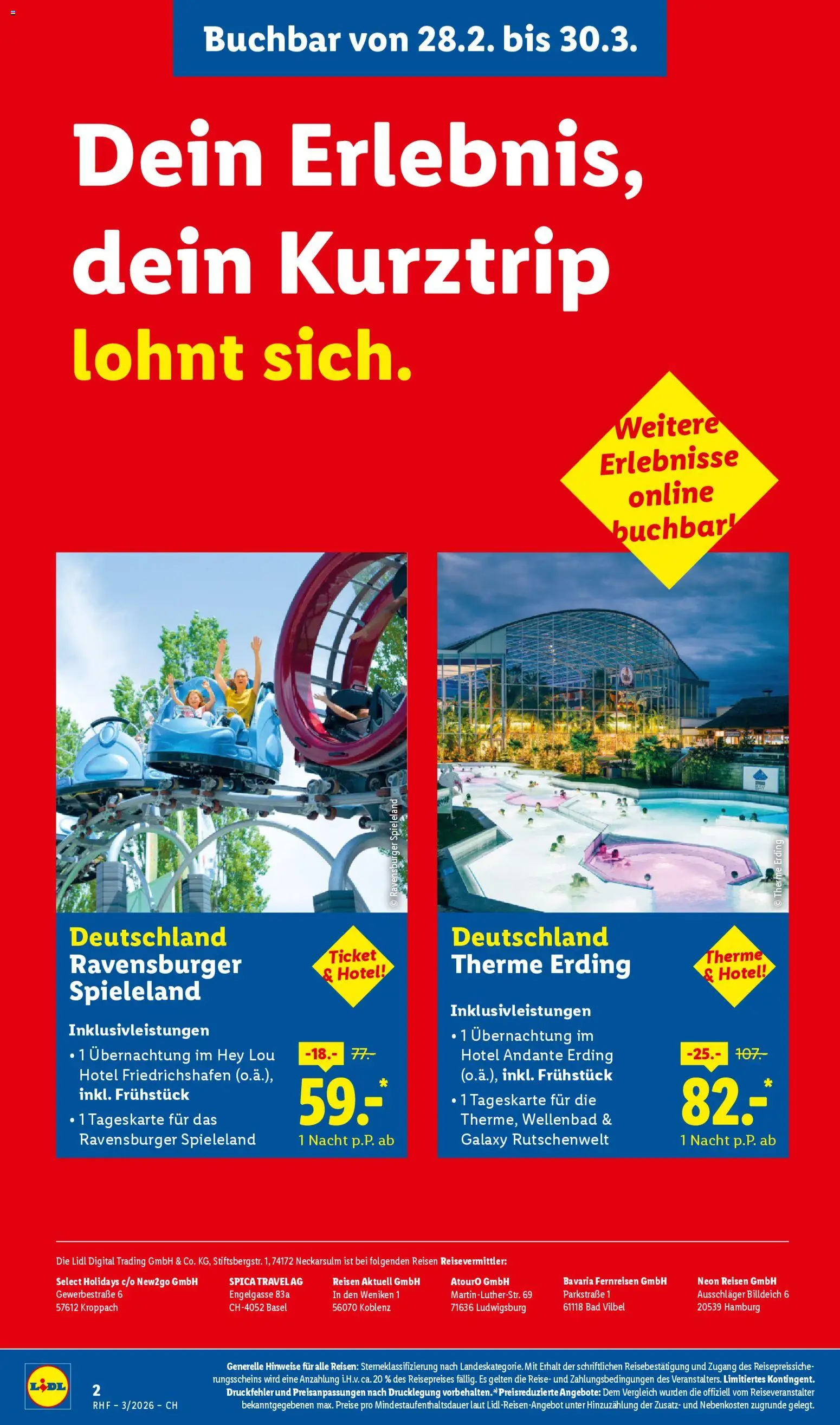 Lidl Aktionen Reisen März - page 2- valid from 28.02.2026
