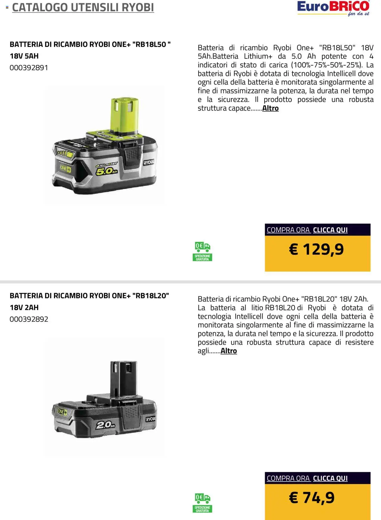 Eurobrico Utensili Ryobi catalogo - pagina 4 - valido dal 23/07/2025