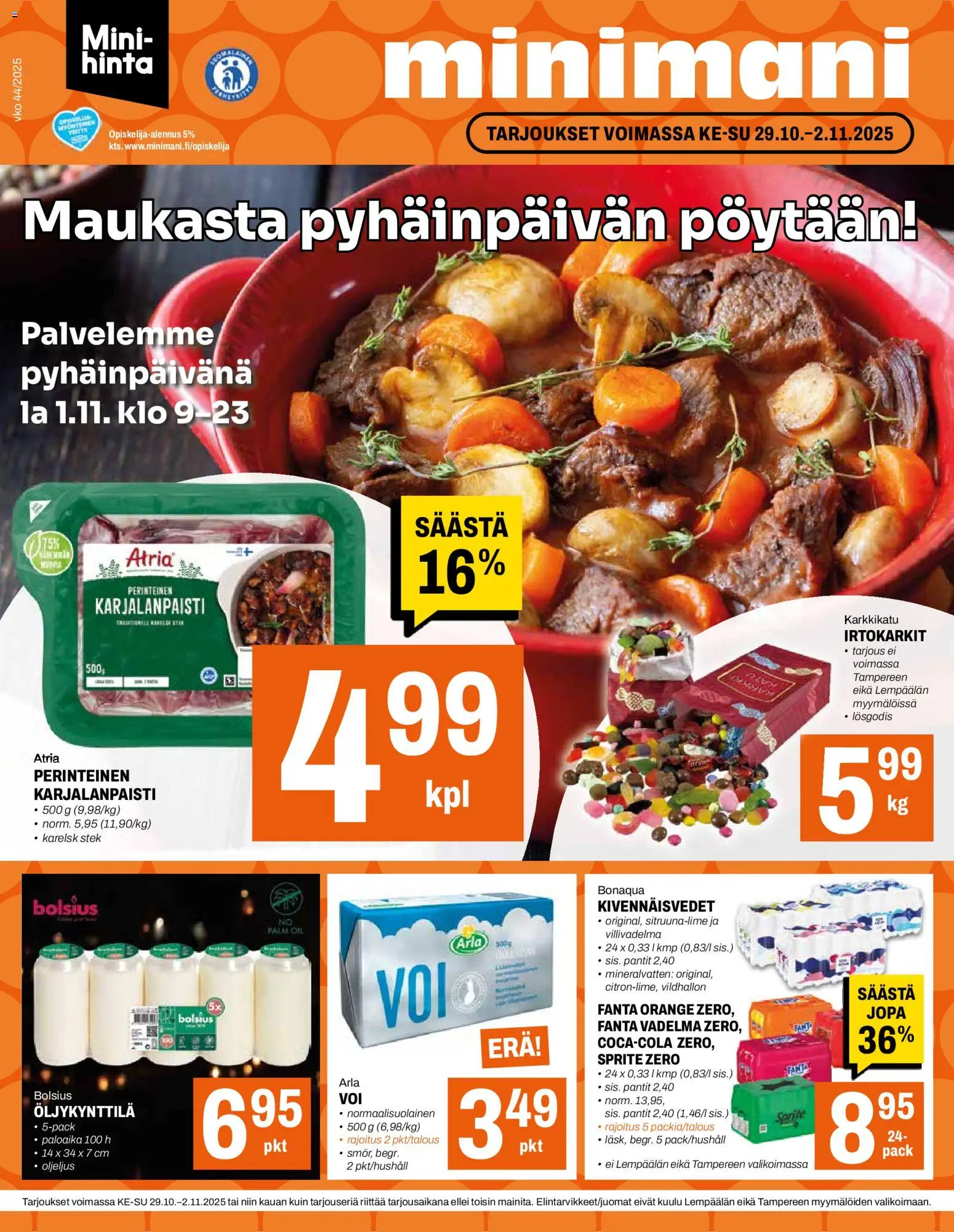 Minimani tarjoukset - sivu 1- voimassa alkaen 29/10/2025