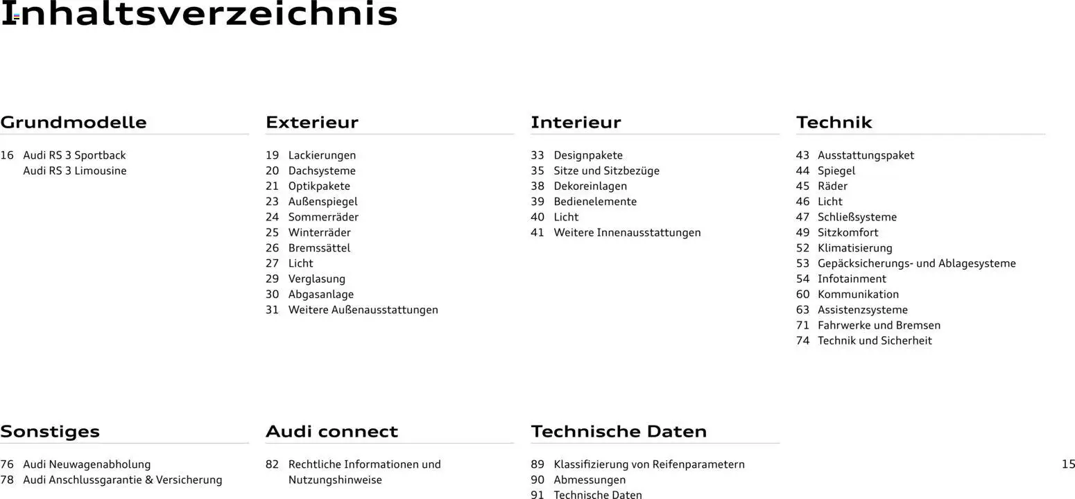 Audi RS 3 Sportback / RS 3 Limousine - Seite 15 - gültig ab 28.10.2025