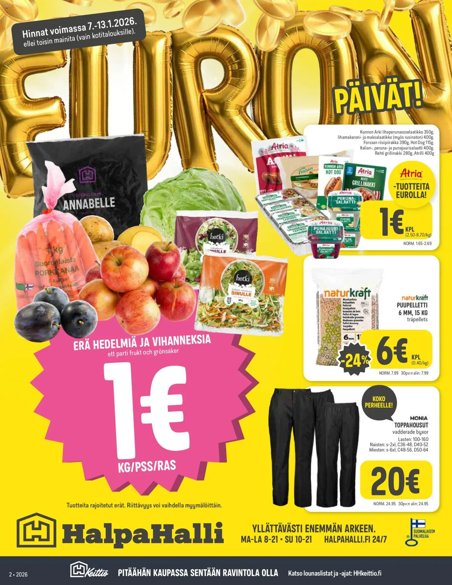 Halpa Halli tarjoukset - sivu 1- voimassa alkaen 07/01/2026