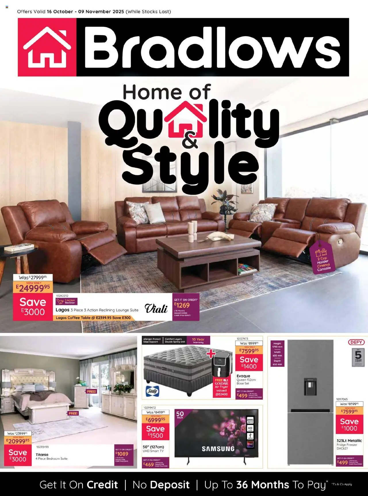 Bradlows Eswatini Catalogue - page 1- valid from 16/10/2025