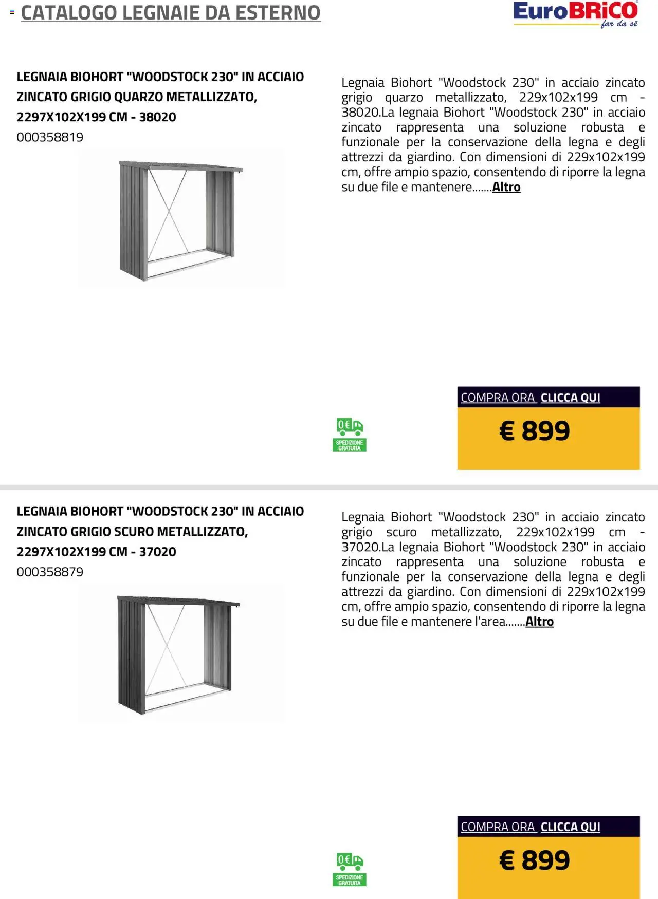 Eurobrico Legnaie da esterno catalogo - pagina 5 - valido dal 23/07/2025