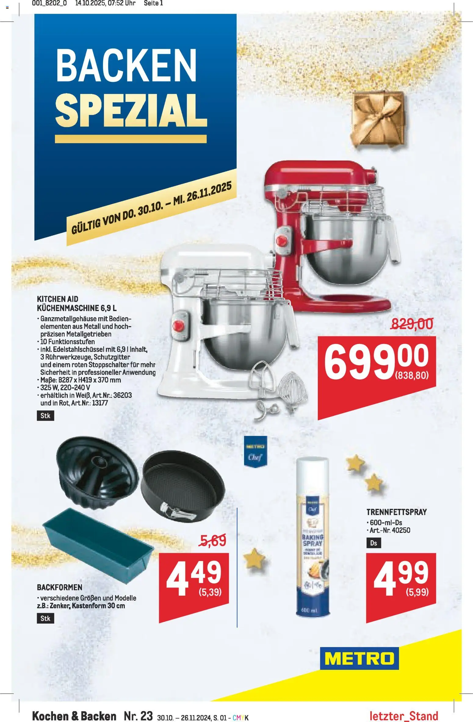 Metro Backen Spezial - Seite 1- gültig ab 30.10.2025