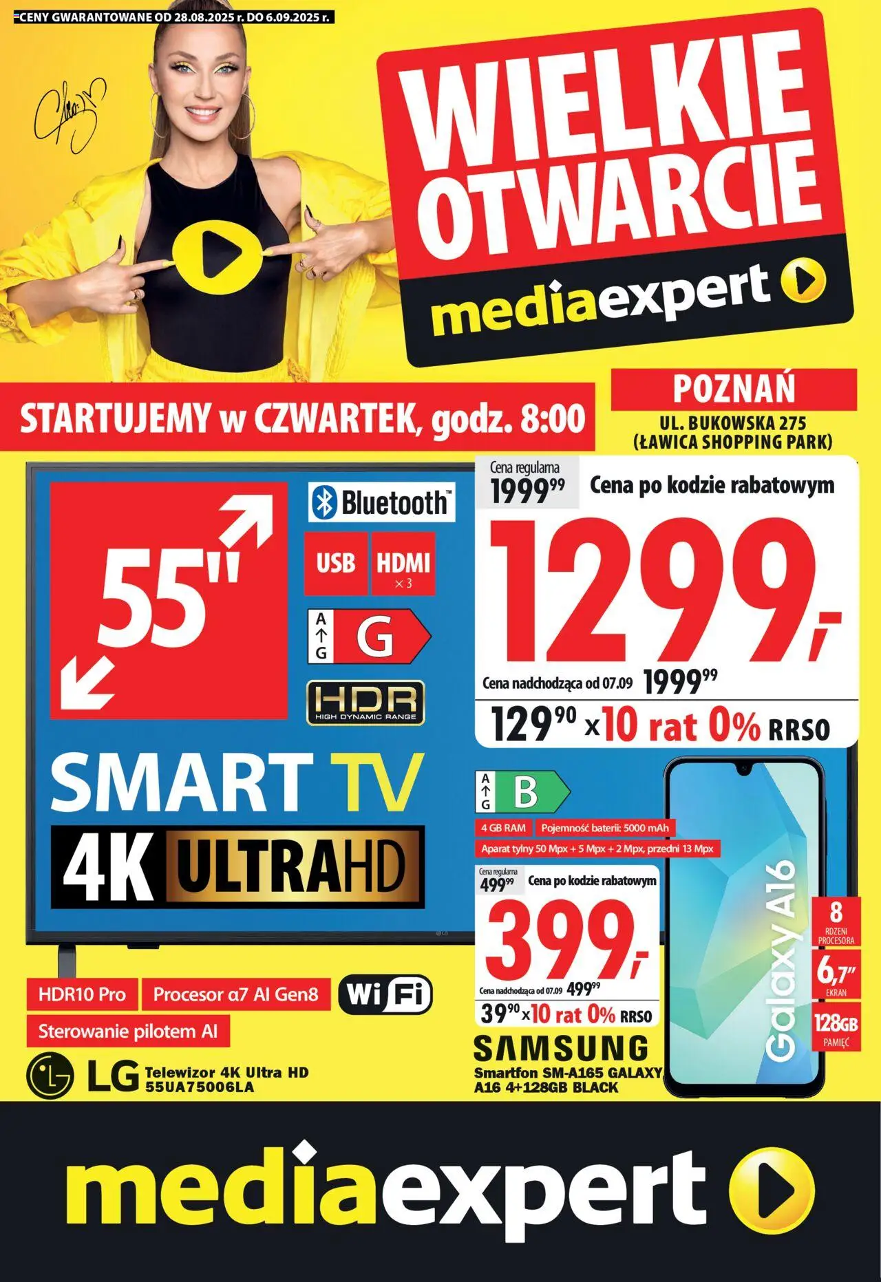 Mediaexpert Gazetka - Wielkie otwarcie Poznań, Bukowska 275 (Ławica Shopping Park) - strona 1- ważny od 28.08.2025