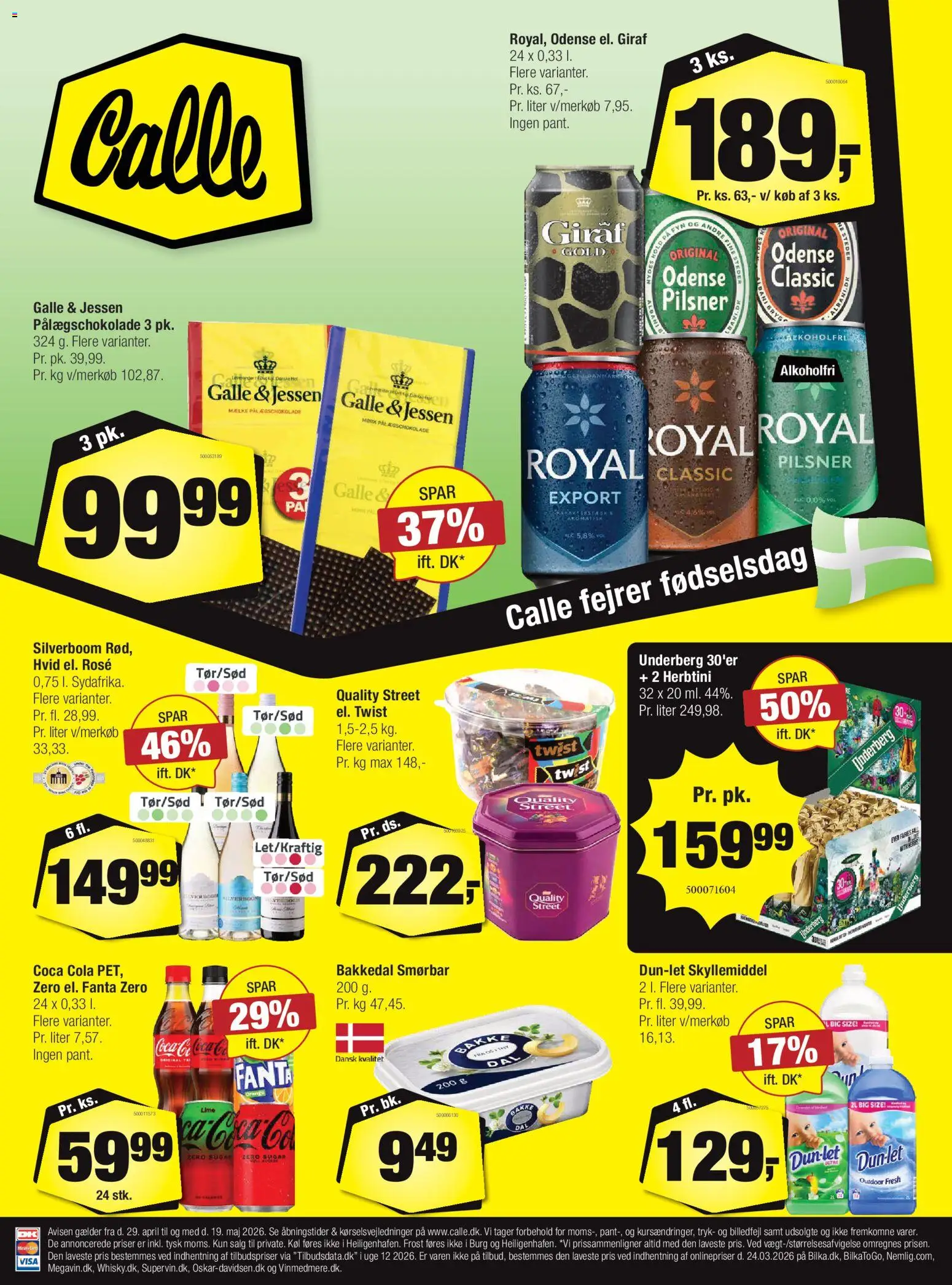 Calle - Tilbudsavis - side 1- gyldig fra 29/04/2026