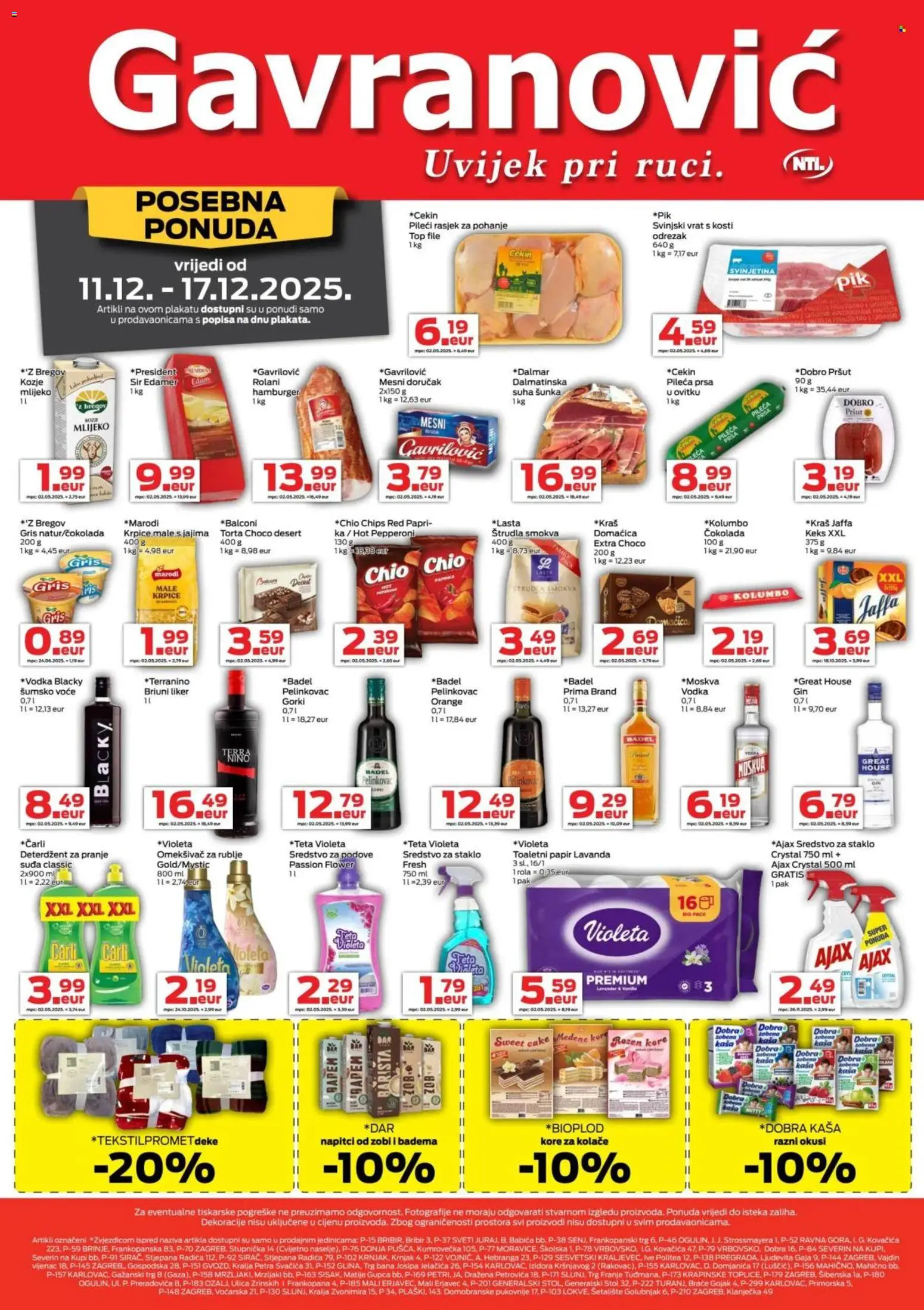 Katalog Gavranović - stranica 1- važeći od 11.12.2025