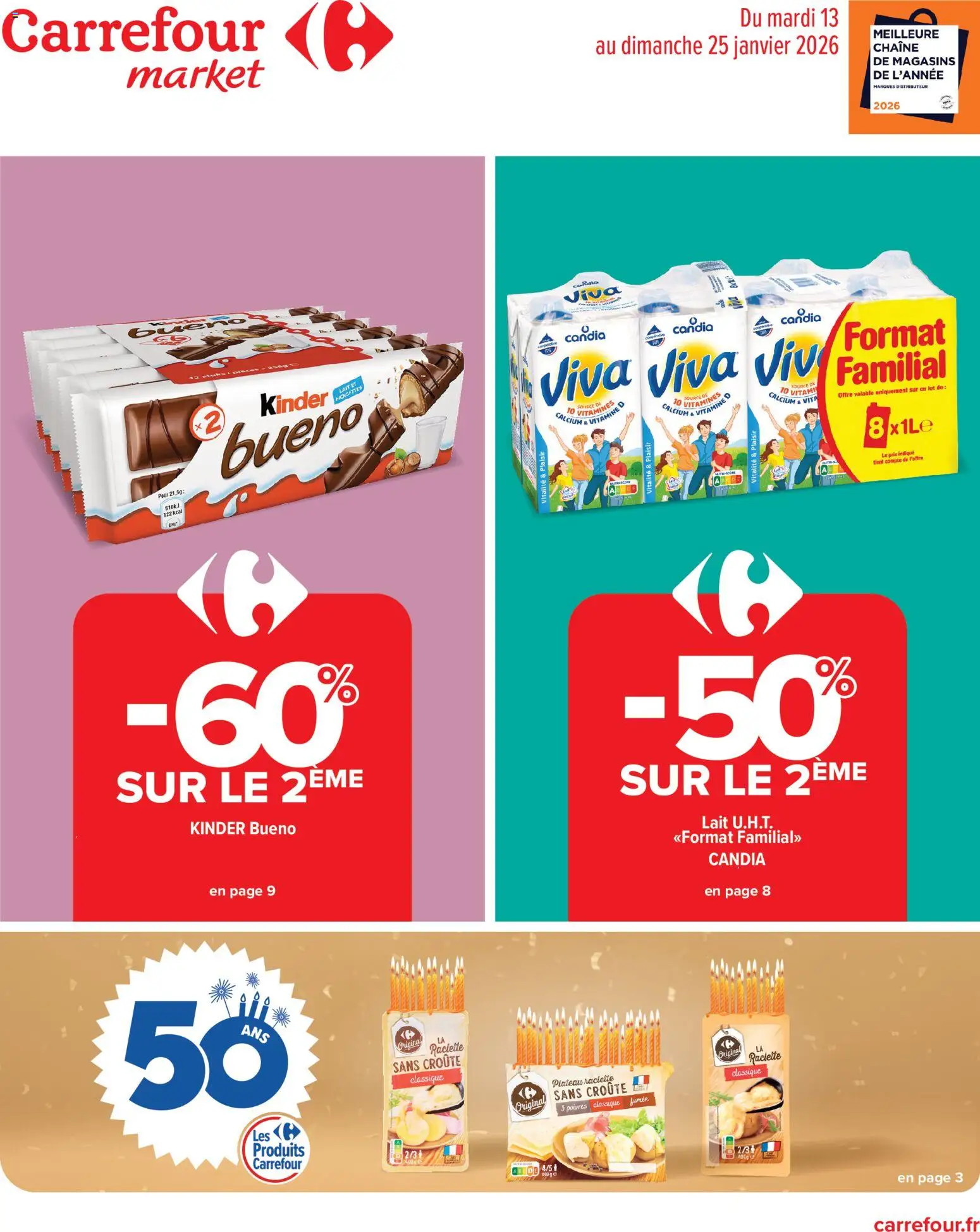 Carrefour Market catalogue semaine 3 - page 1 - valable à partir du 13/01/2026