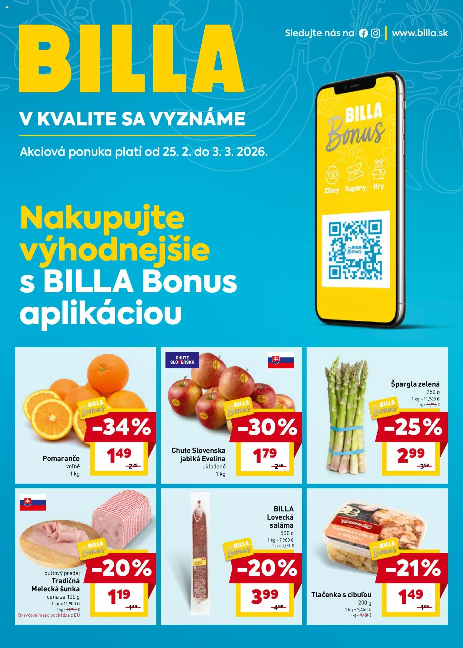 Billa Bonus - strana 1- platný od 25.02.2026