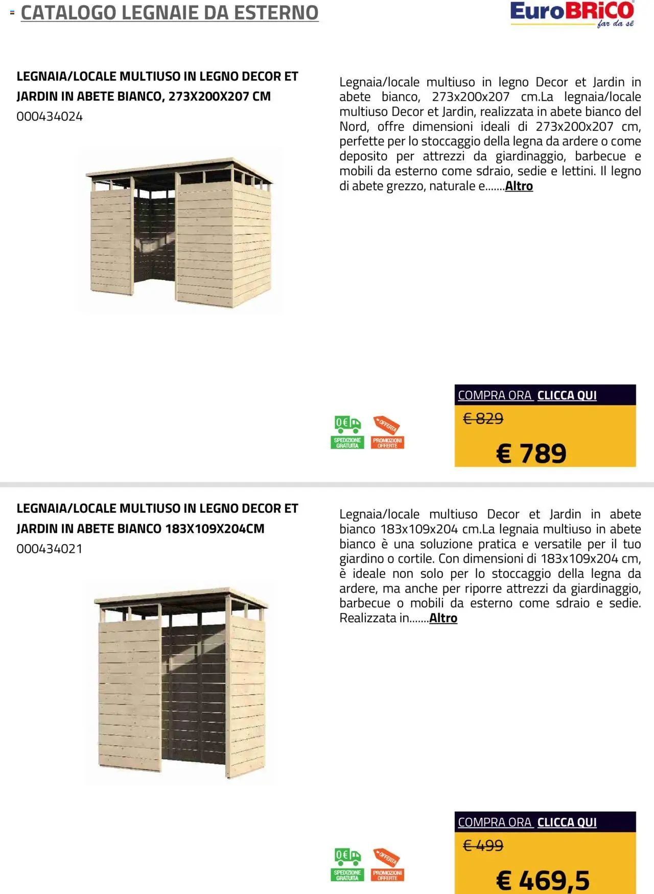 Eurobrico Legnaie da esterno catalogo - pagina 9 - valido dal 23/07/2025