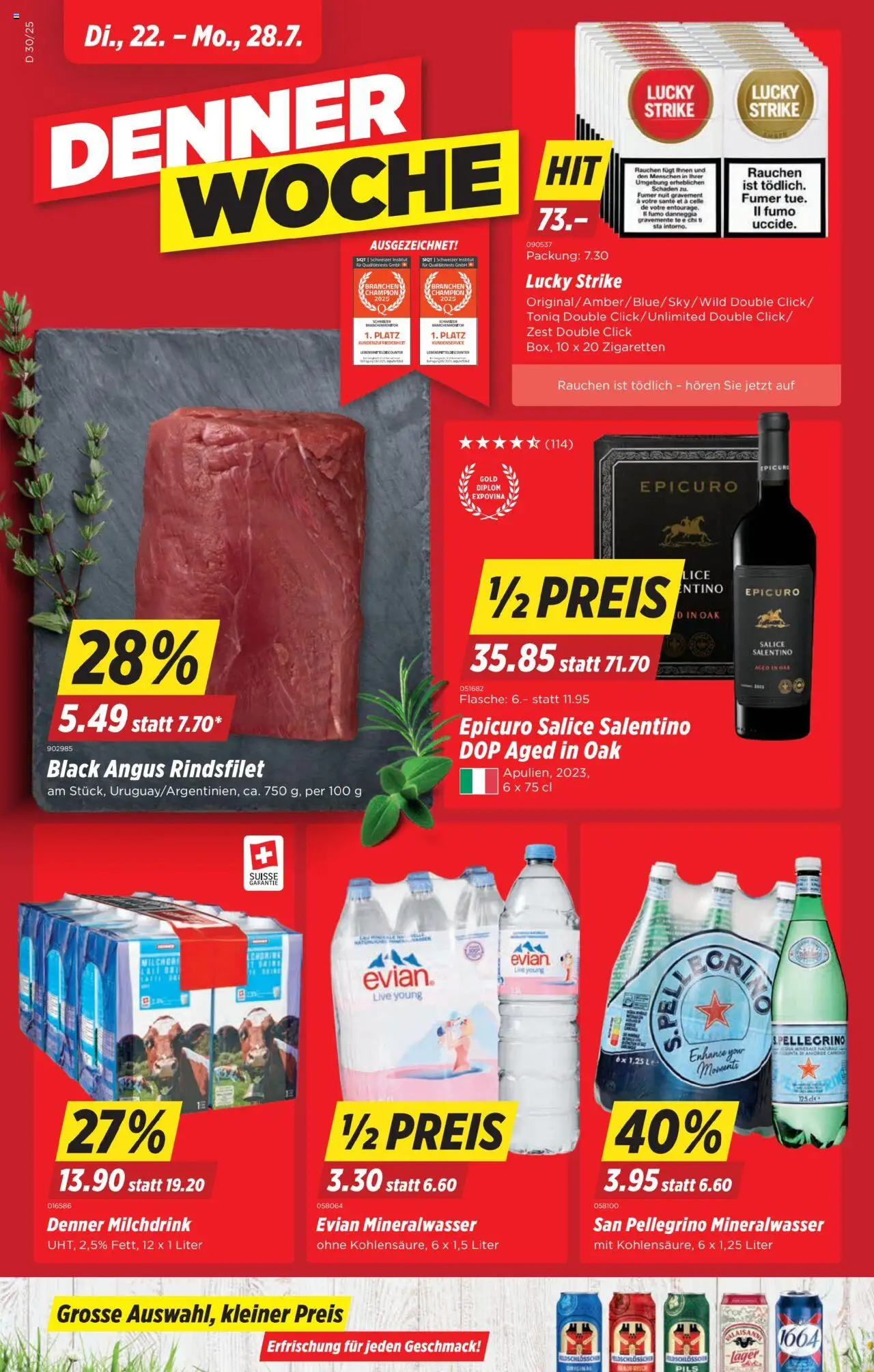 Denner Aktionen - Seite 1- gültig ab 22.07.2025