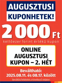 Előnézet Aldi Augusztusi kuponhetek érvényes 2025.08.11.-tól