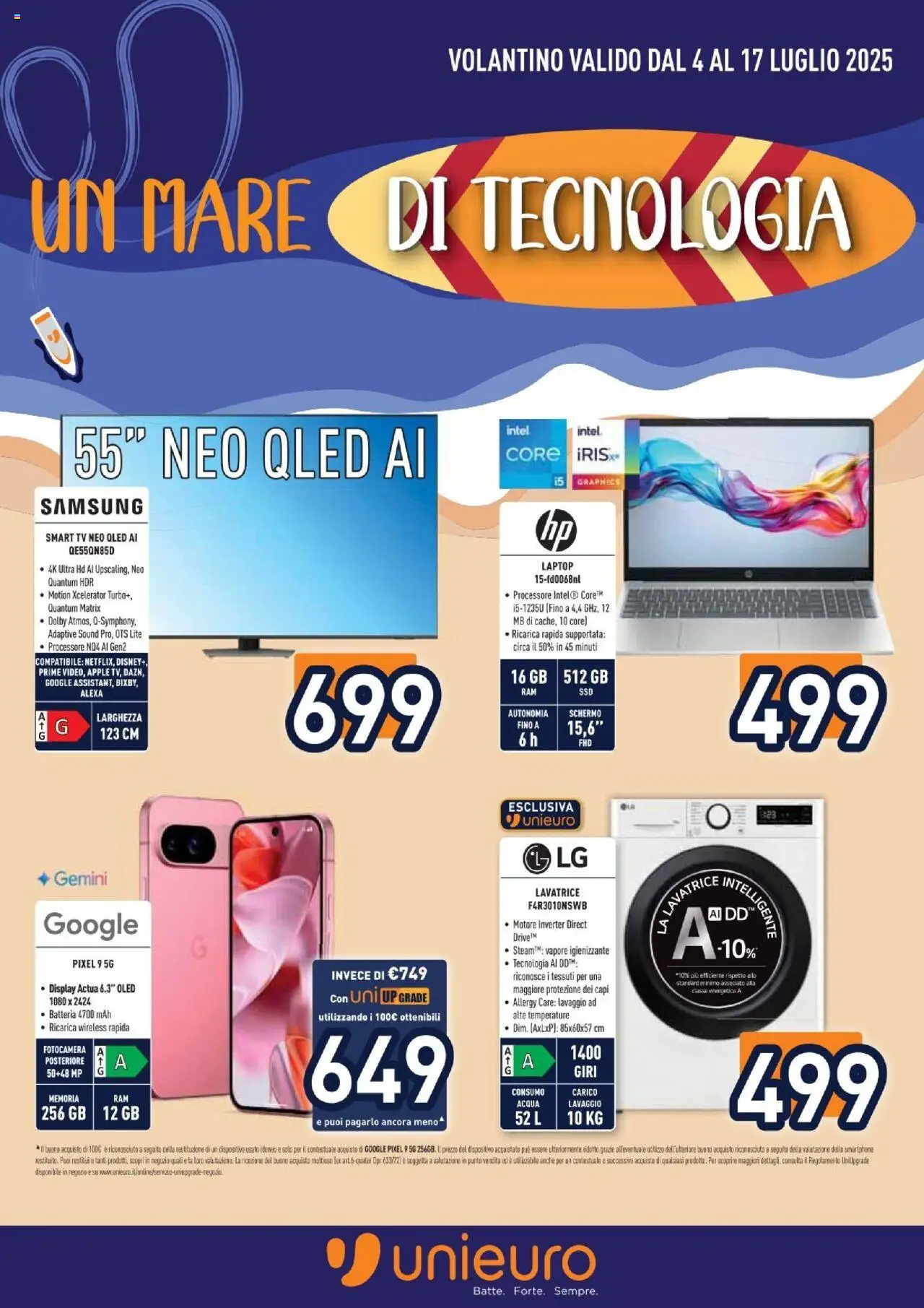Volantino Unieuro	 - pagina 1 - valido dal 04/07/2025