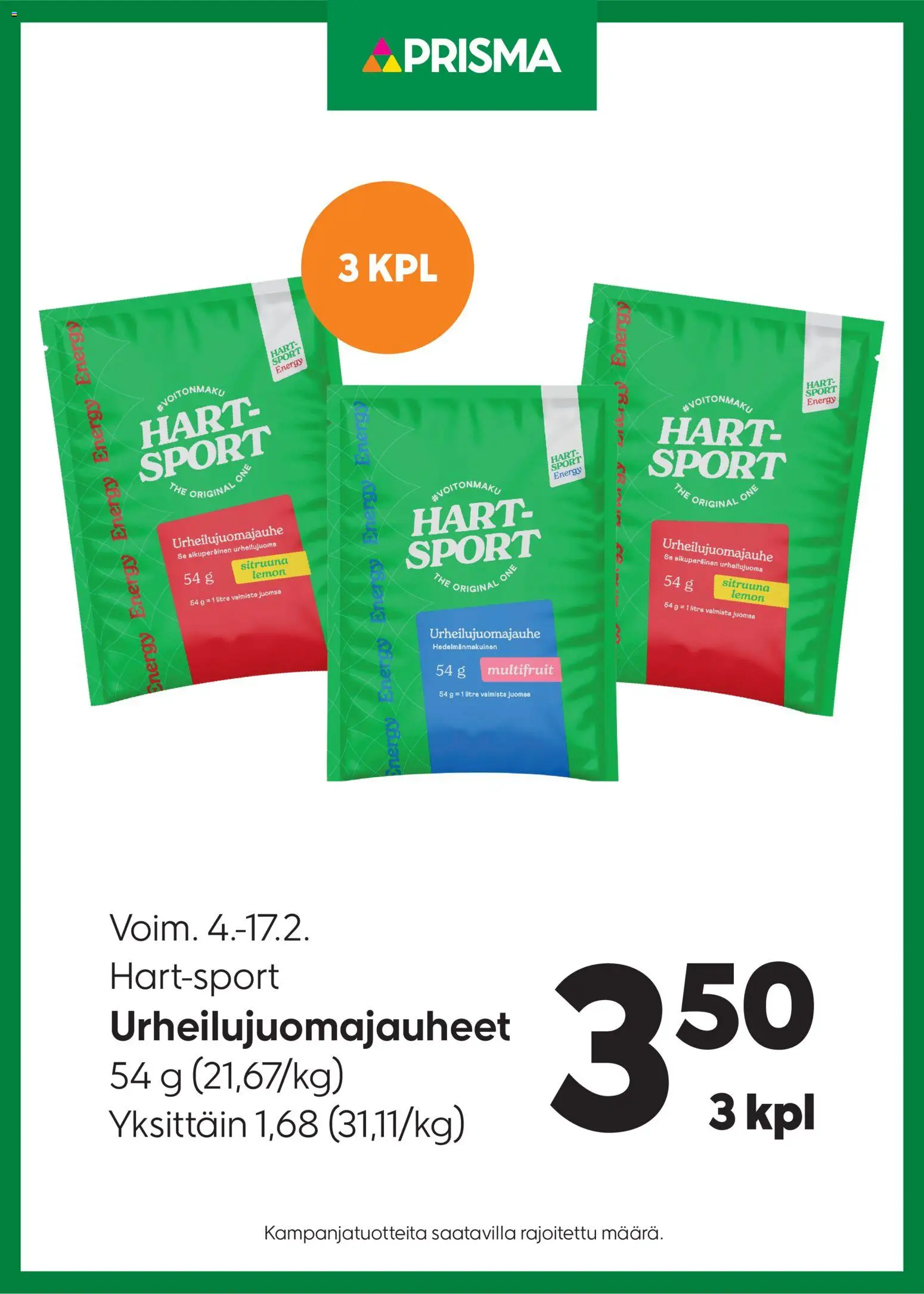 Prisma tarjoukset Hart-sport - sivu 1- voimassa alkaen 04/02/2026