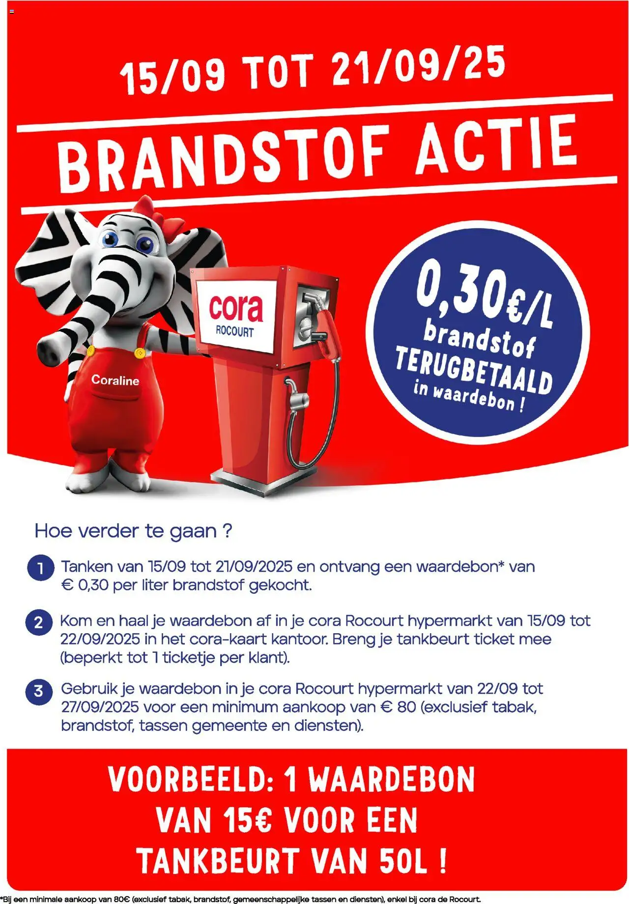 Cora - Brandstof actie bij cora Rocourt  - pagina 1- geldig vanaf 15/09/2025