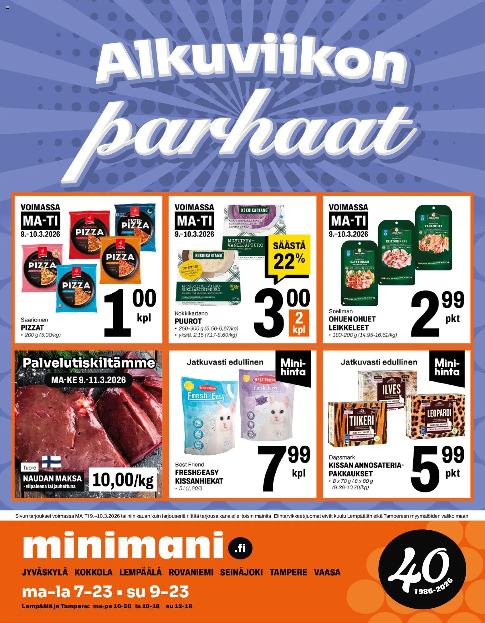Minimani tarjoukset - sivu 1- voimassa alkaen 09/03/2026