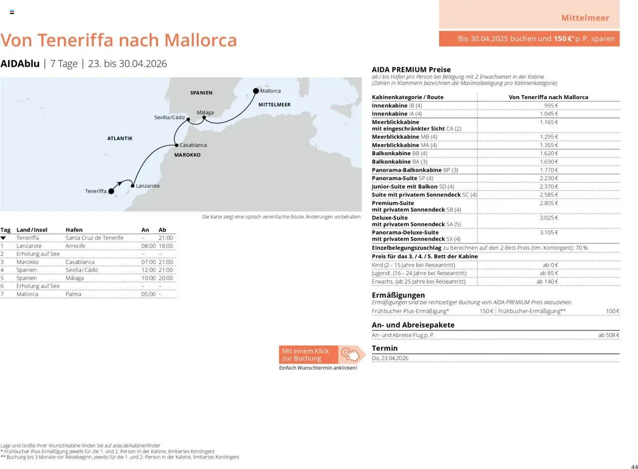 Aida Prospekt Winter 2025/26 - Seite 44 - gültig ab 01.10.2025