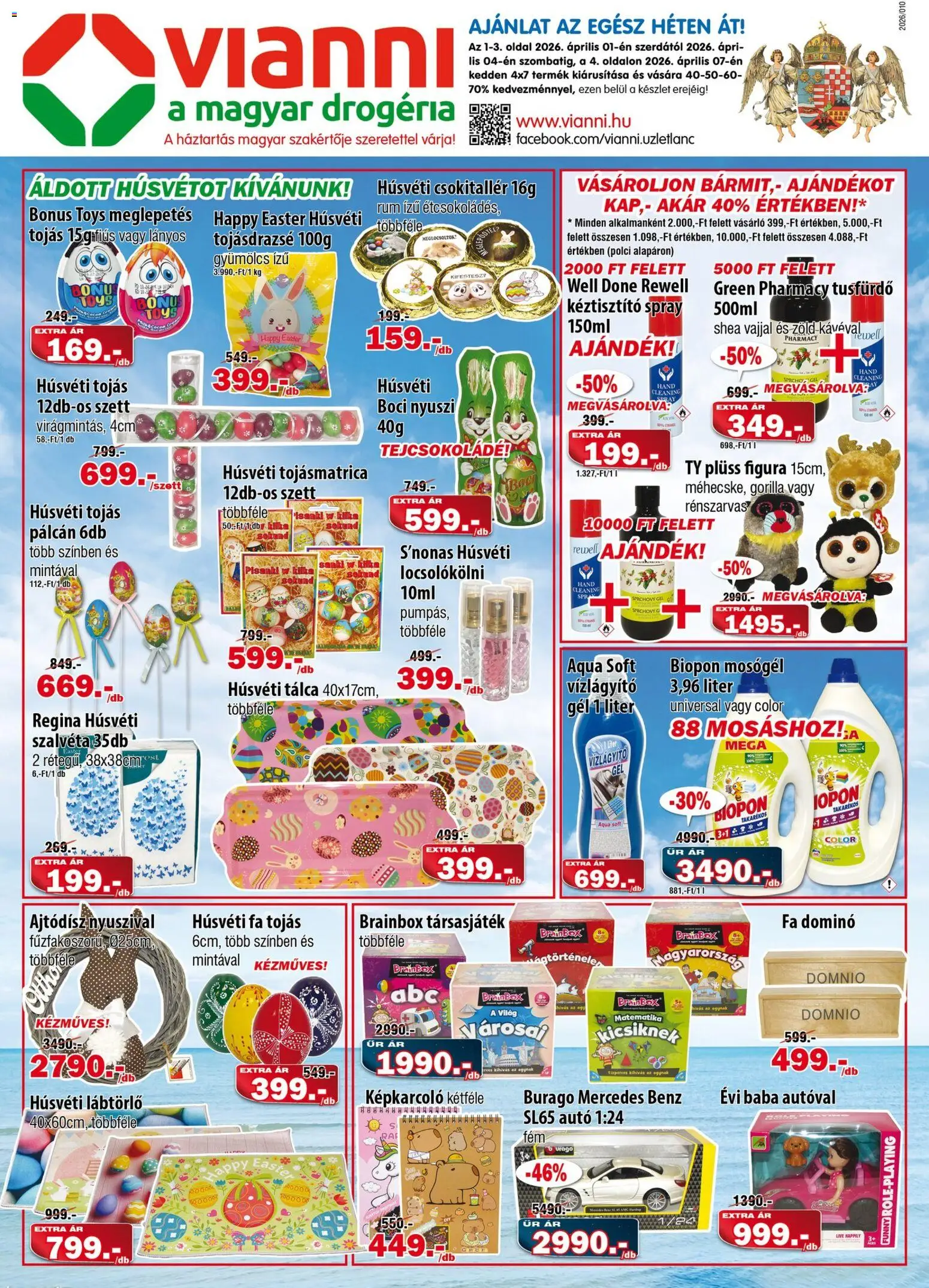 Vianni akciós újság - 1oldal - érvényes 2026.04.01.-tól