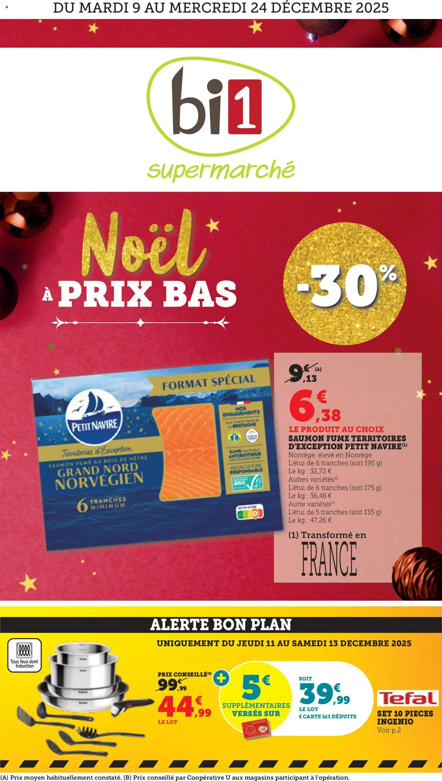 bi1 catalogue Noël à prix bas - page 1 - valable à partir du 09/12/2025