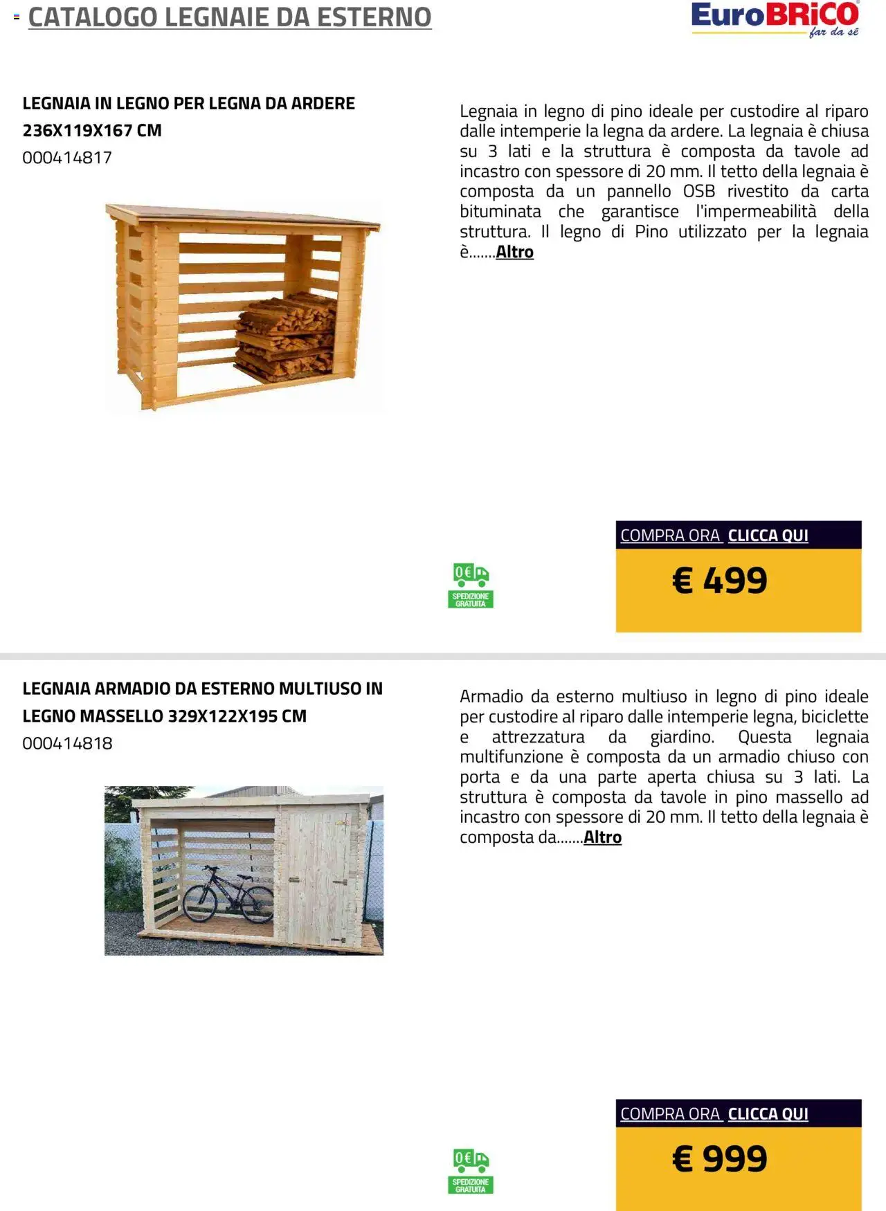 Eurobrico Legnaie da esterno catalogo - pagina 10 - valido dal 23/07/2025