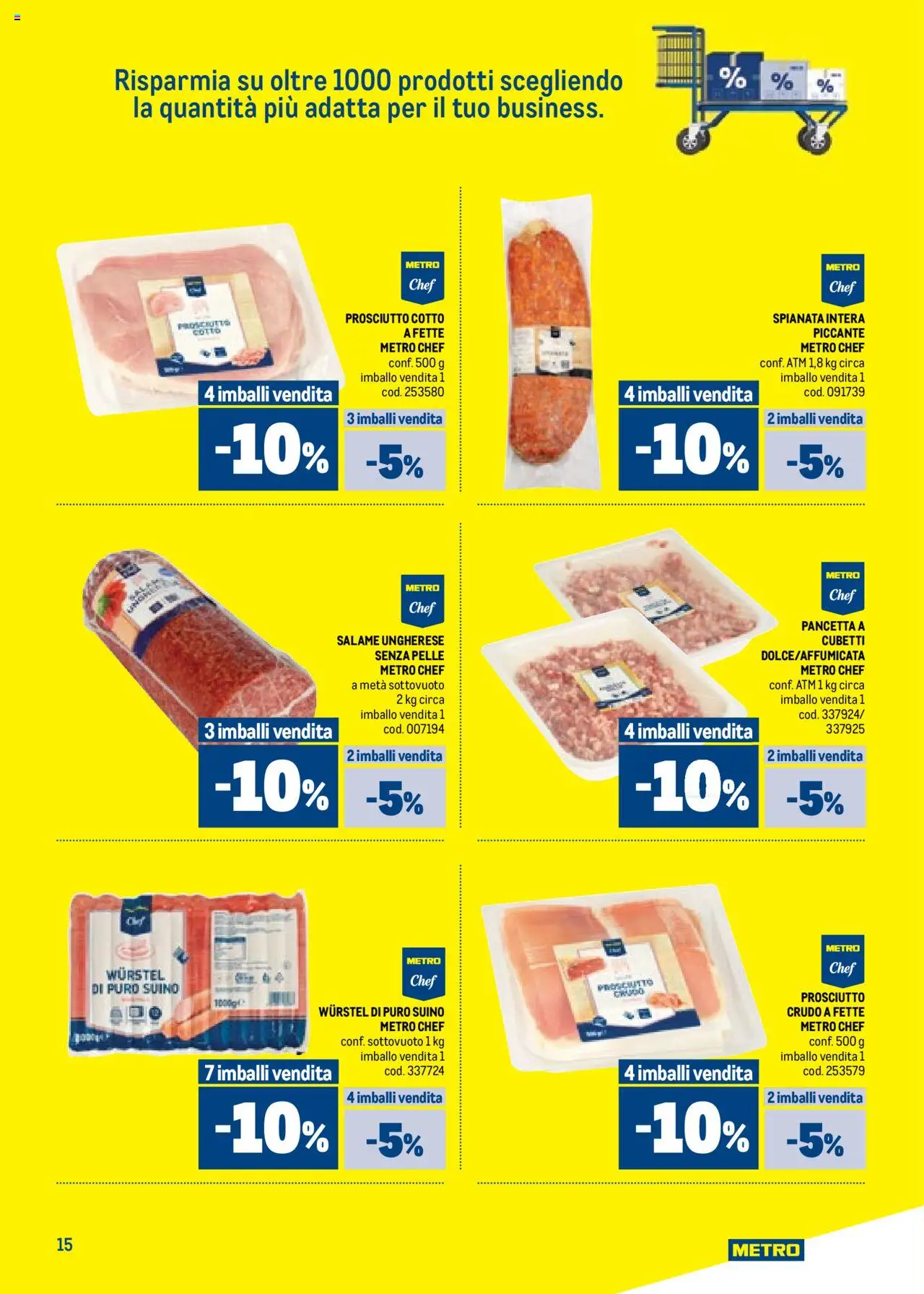Metro + Compri - Paghi catalogo - pagina 15 - valido dal 09/07/2025