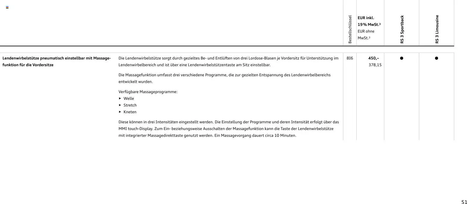 Audi RS 3 Sportback / RS 3 Limousine - Seite 51 - gültig ab 28.10.2025