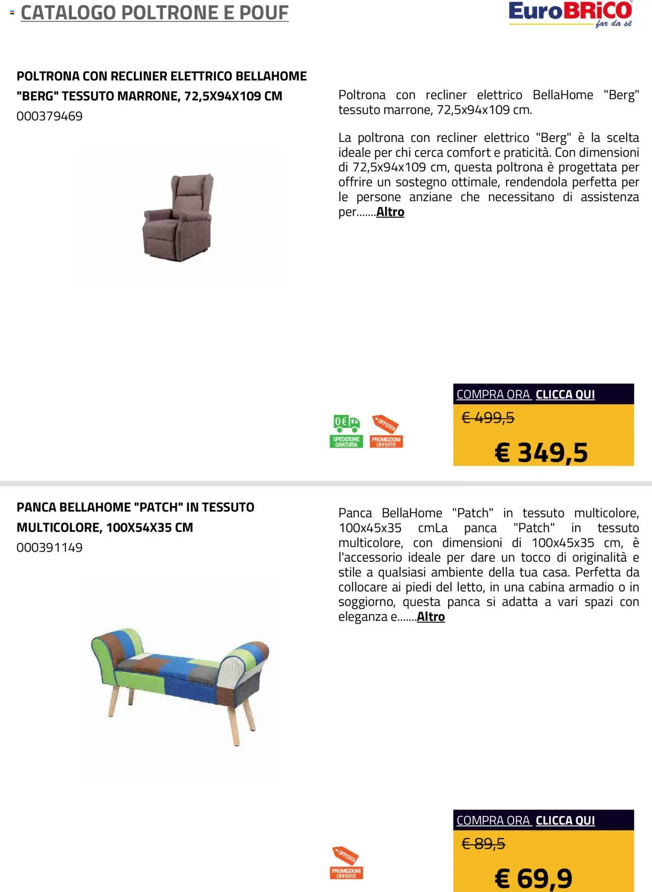 Eurobrico Poltrone e Pouf catalogo - pagina 10 - valido dal 23/07/2025