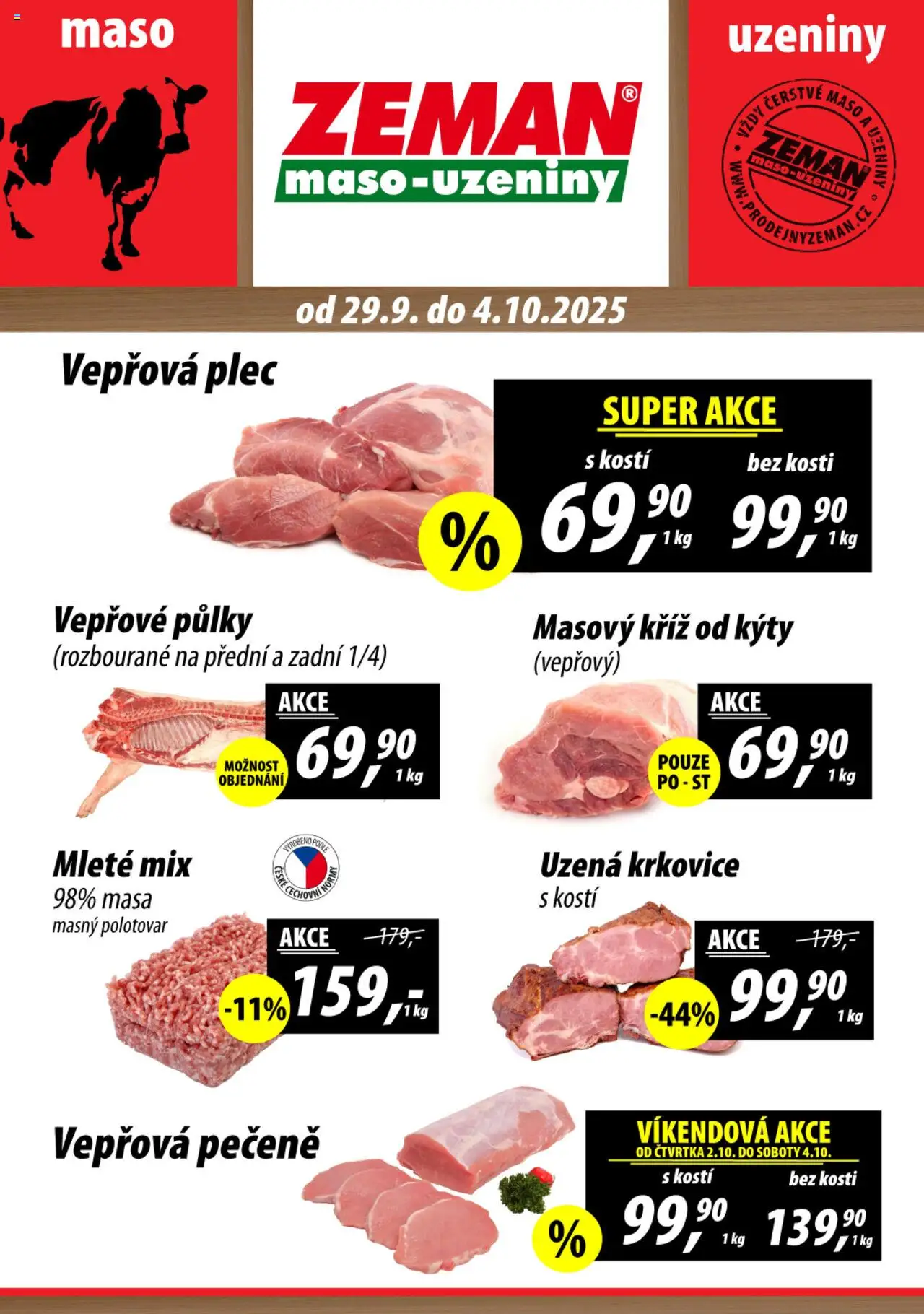 Prodejny Zeman leták - strana 1- platný od 29.09.2025