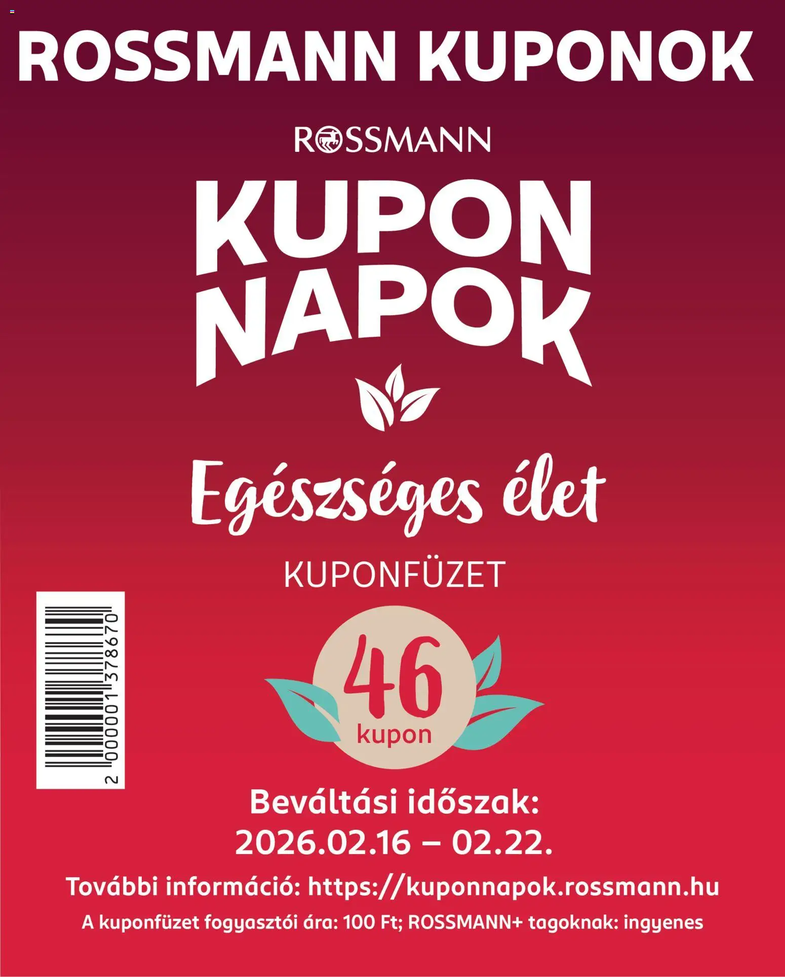 Rossmann Kupon magazin - 1oldal - érvényes 2026.02.16.-tól